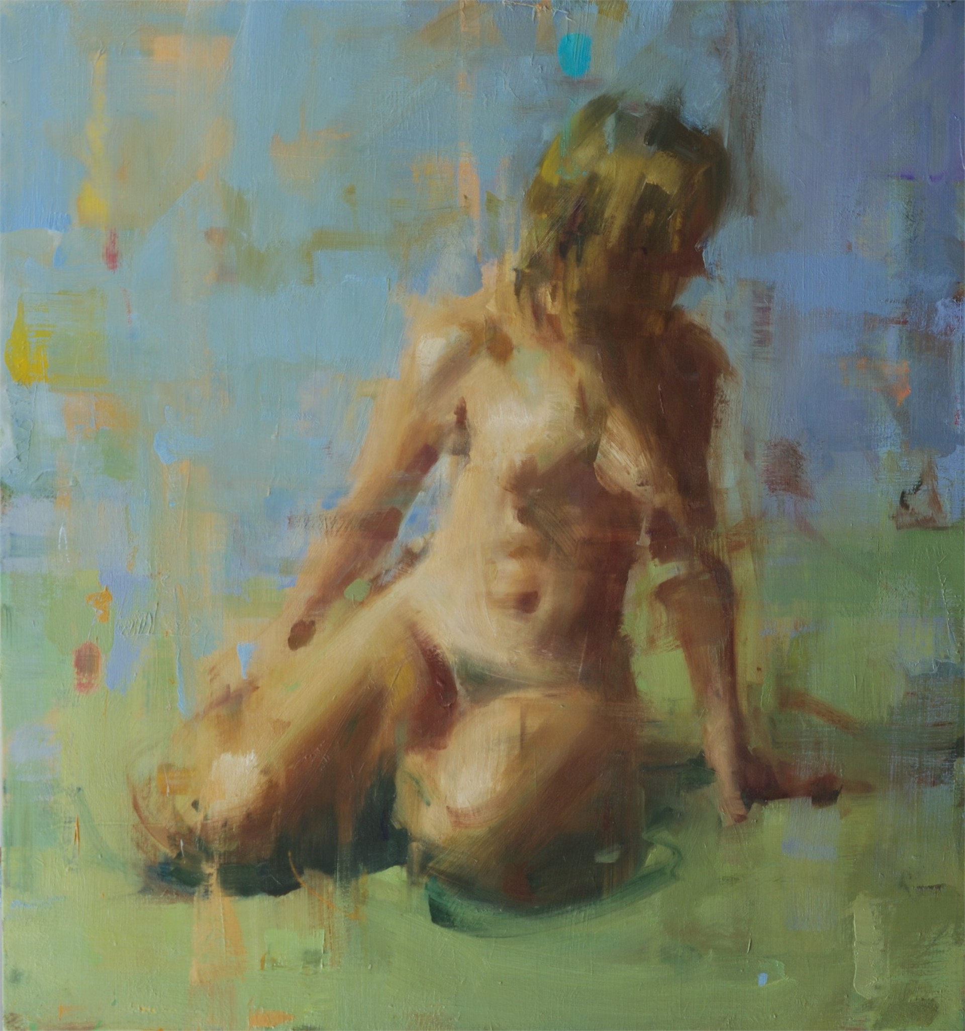 Nude on Green by David Shevlino