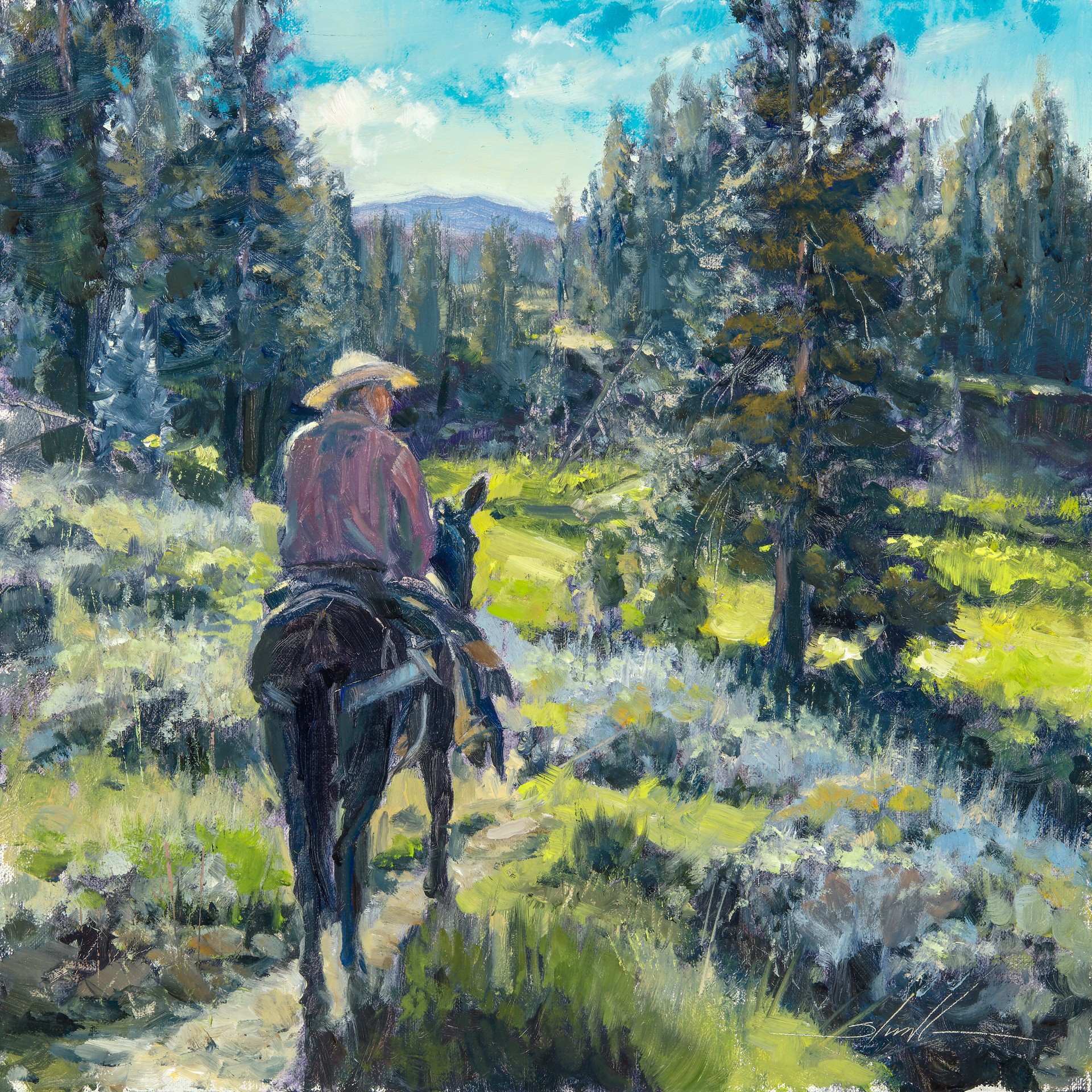Ridin' the Bighorn Trail by Stephen Stauffer