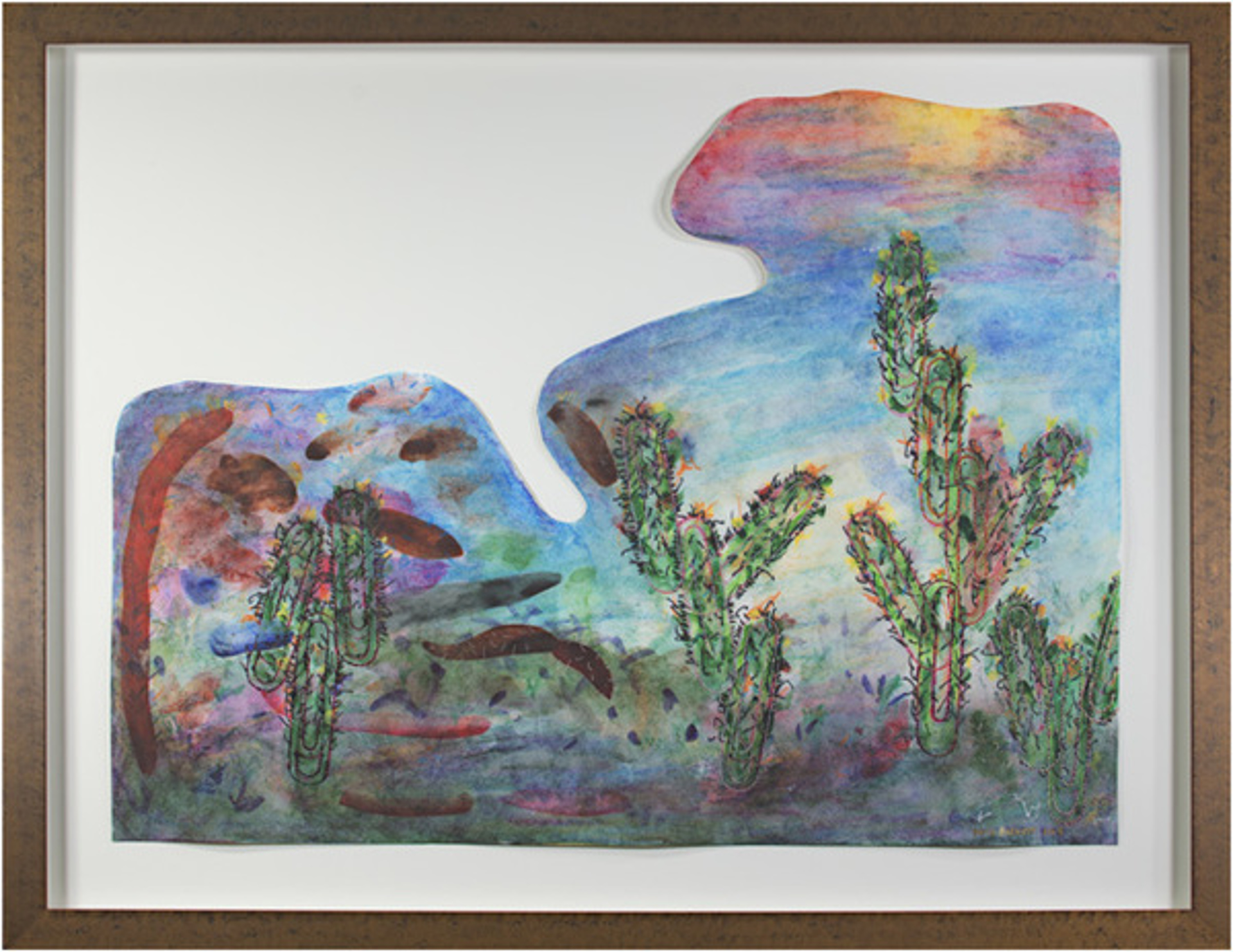 Southwest Sunset Paper Clip Cactus Palette by David Barnett