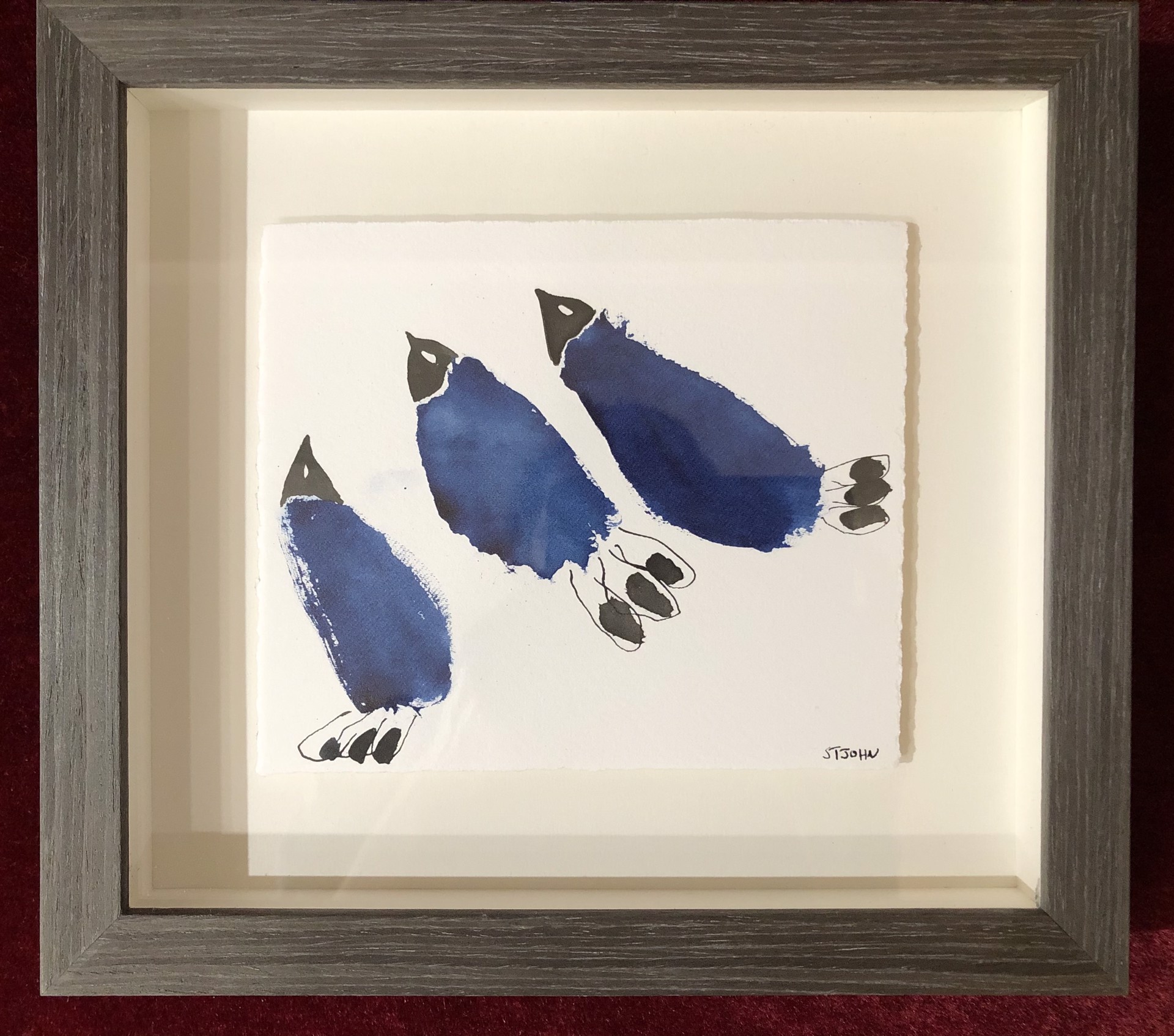 Three Blue Birds by Christopher St. John