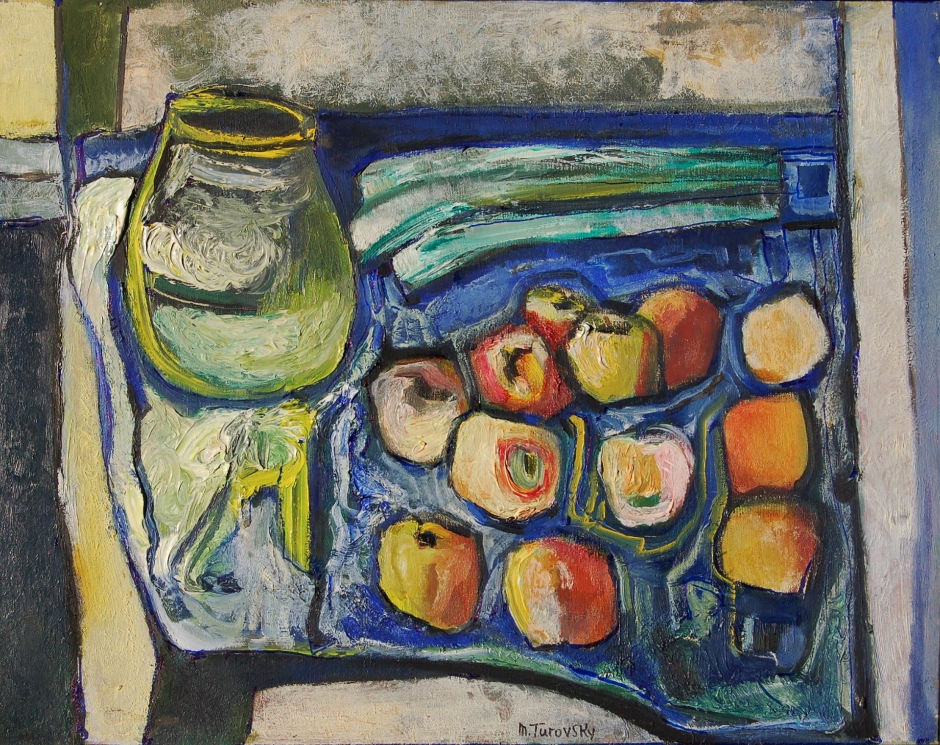 Pot and Apples by Mikhail Turovsky