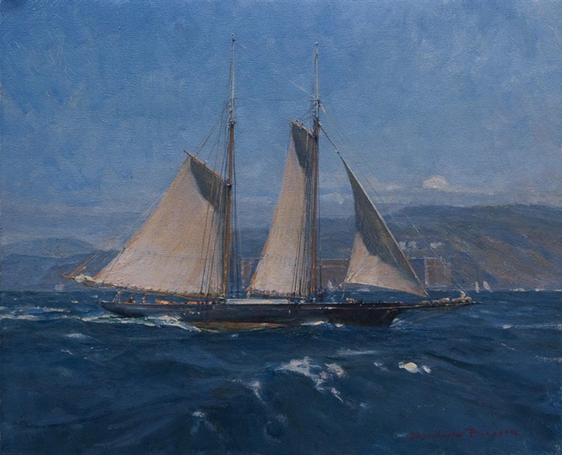 San Francisco Pilot Beating out of the Golden Gate by Christopher Blossom