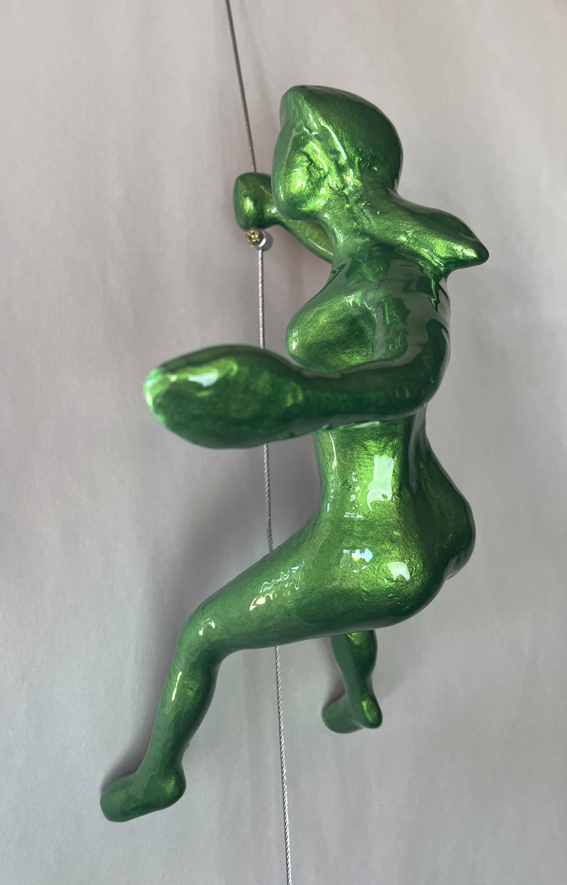 Female Climber 15-O ~ Position 15 in color Forest Green by Ancizar Marin