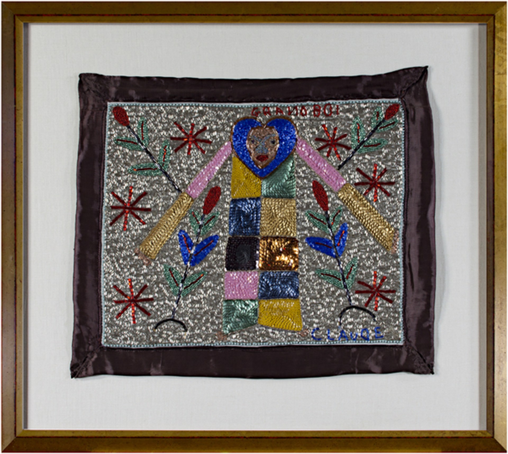 Granbwa Beaded Flag (Ruler of Forest) by Claude (Haitian)