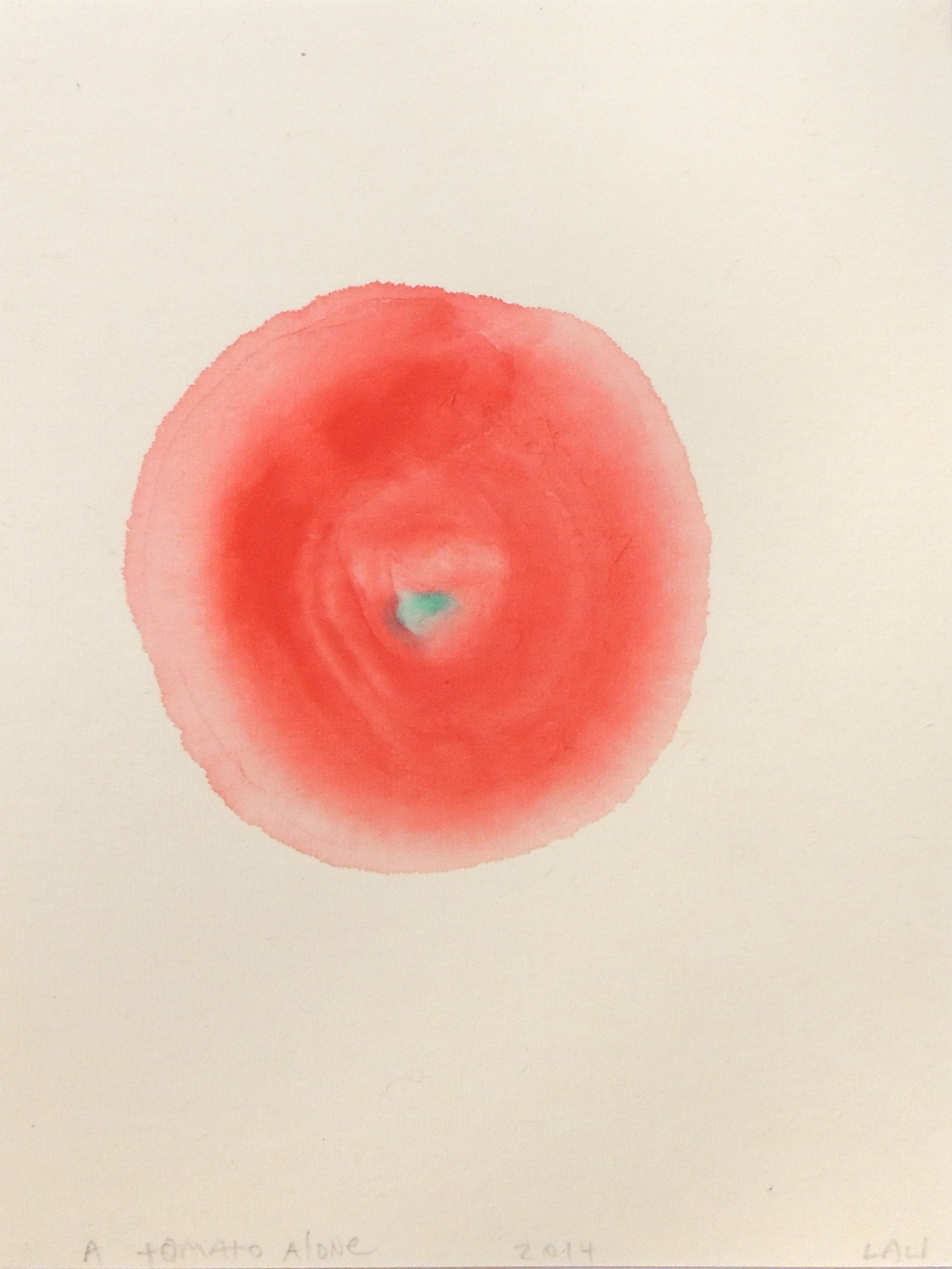a tomato alone by Alan Lau