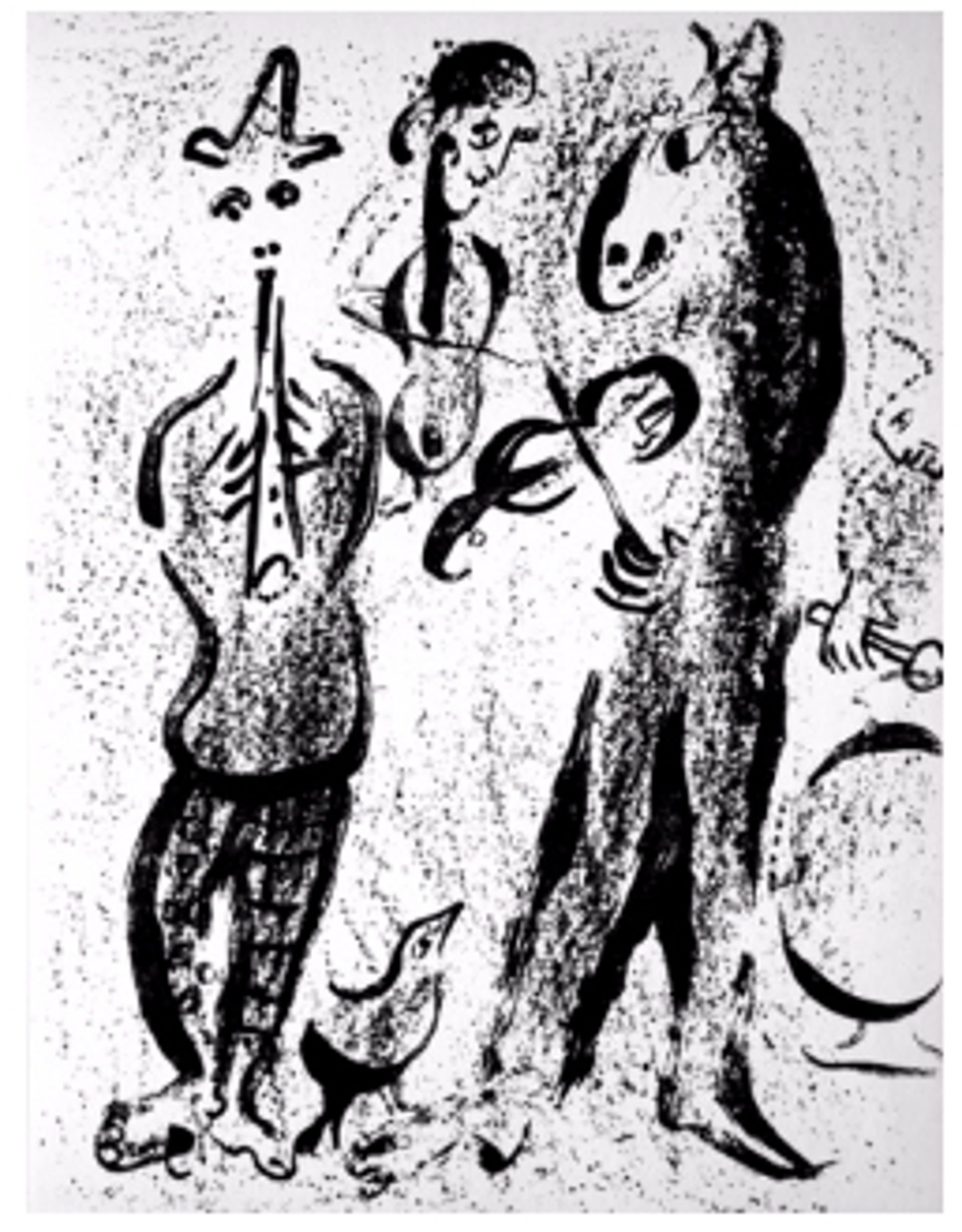 Itinerant Players from Chagall Lithographs I by Marc Chagall (1887 - 1985)