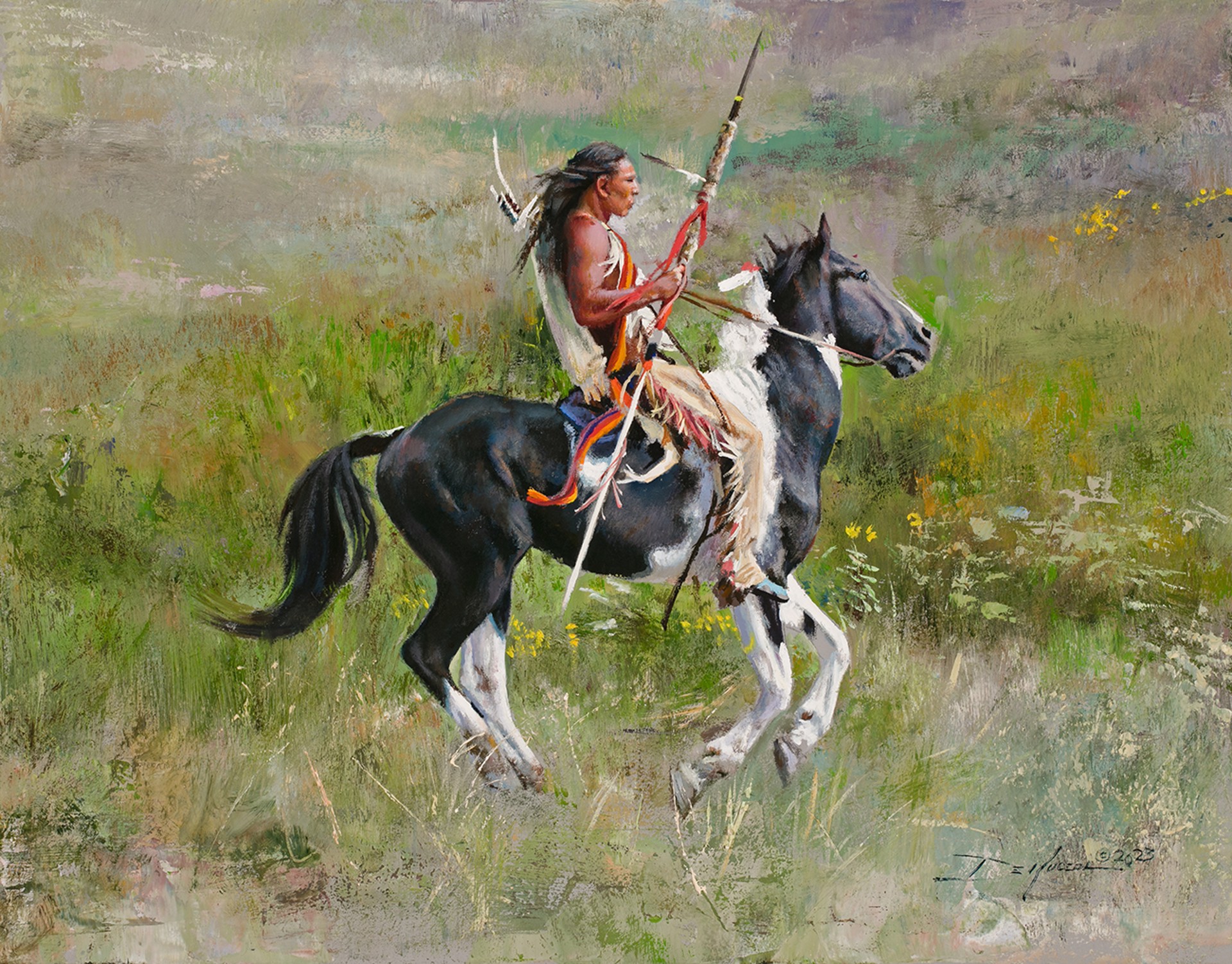 Galloping Sioux by D. Edward Kucera