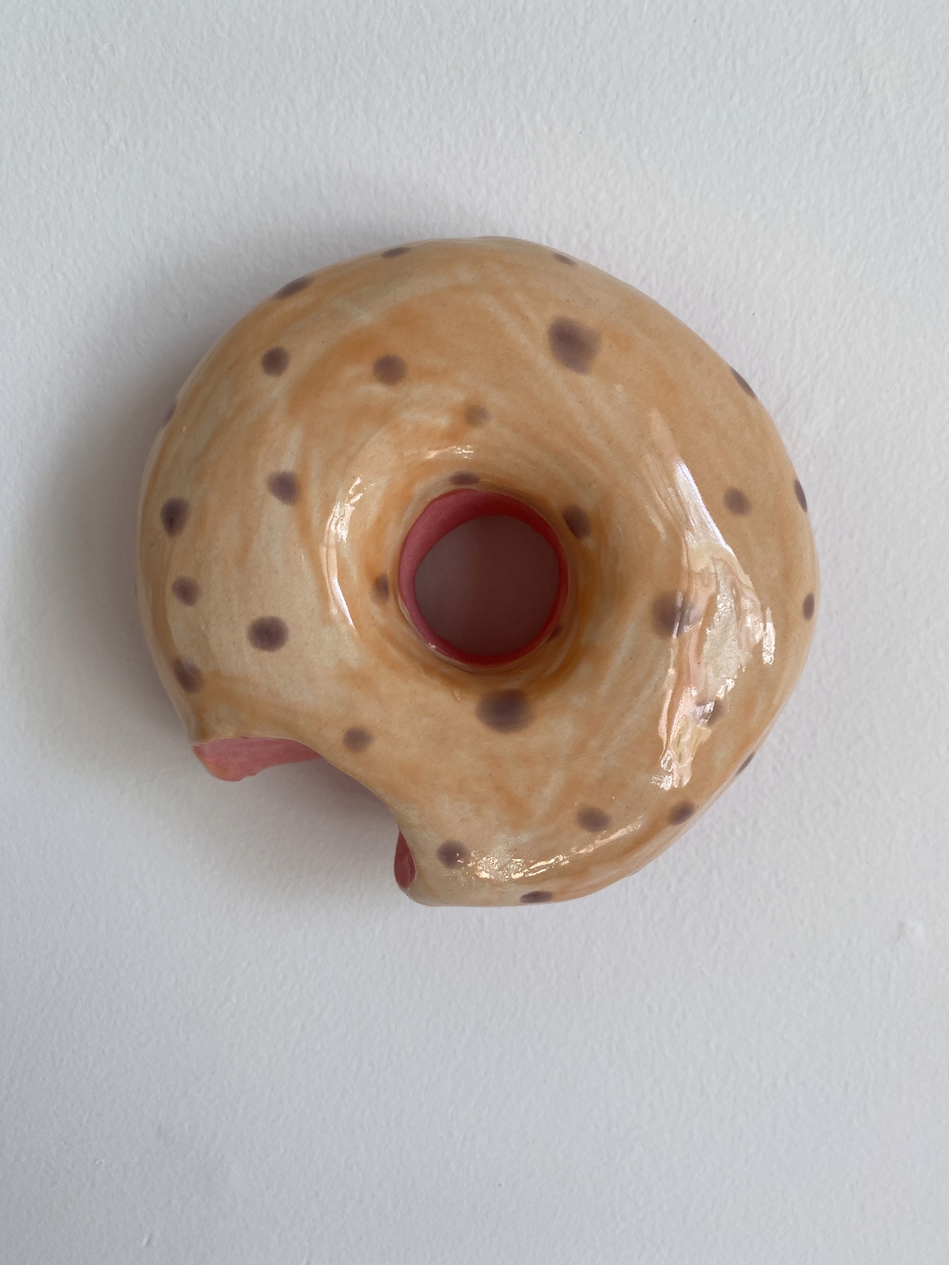 Peach Donut With Spots by Liv Antonecchia