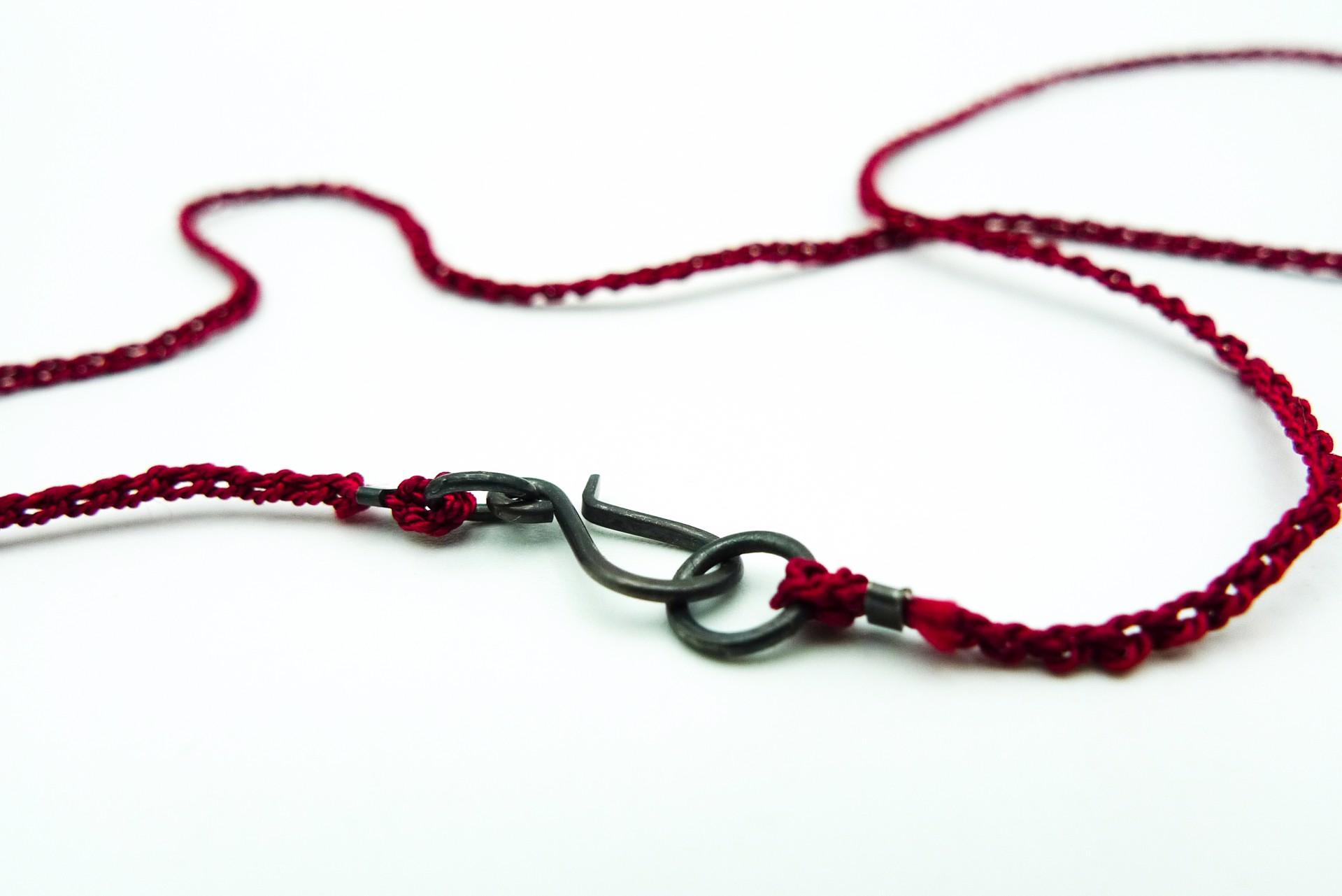 Necklace with Red Silk Thread by Erica Schlueter