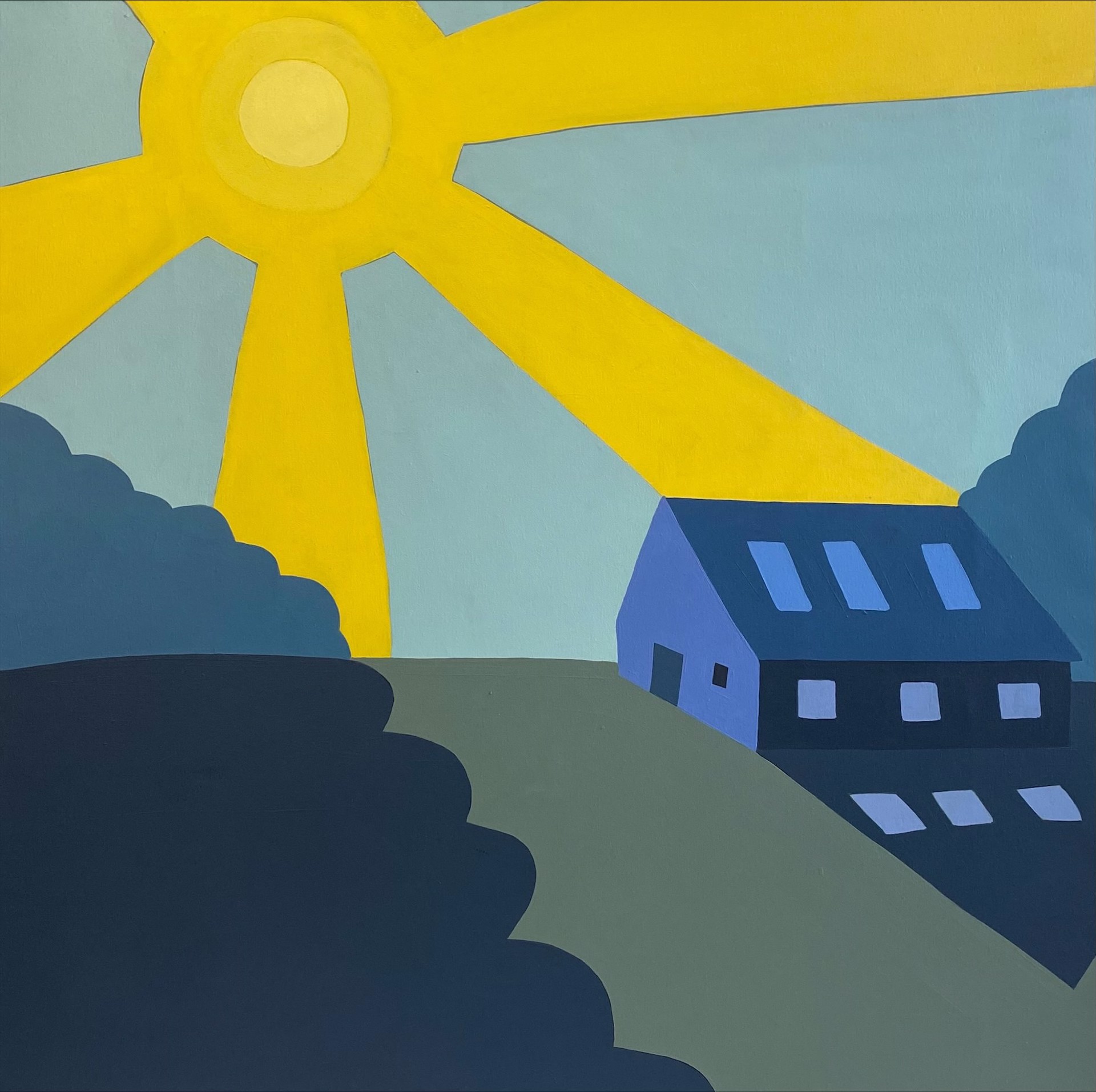 Morning Sun with House by Sage Tucker-Ketcham