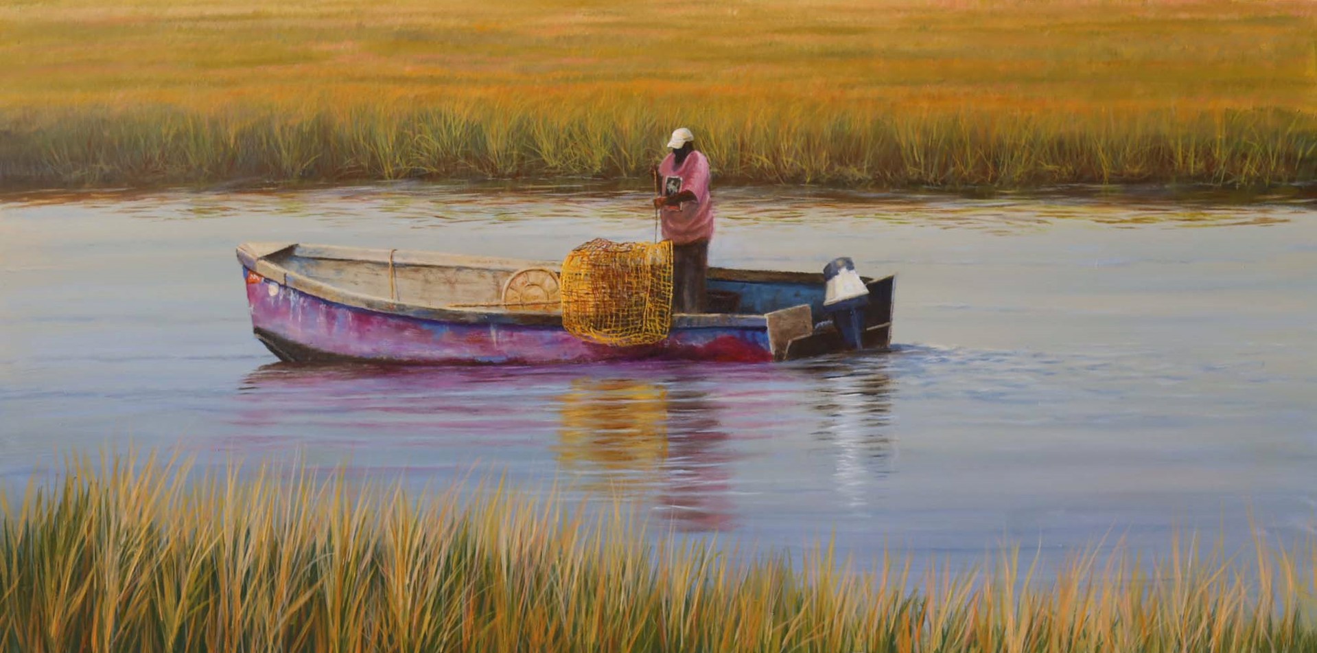 Crabbing in the Painted Boat by Douglas Grier