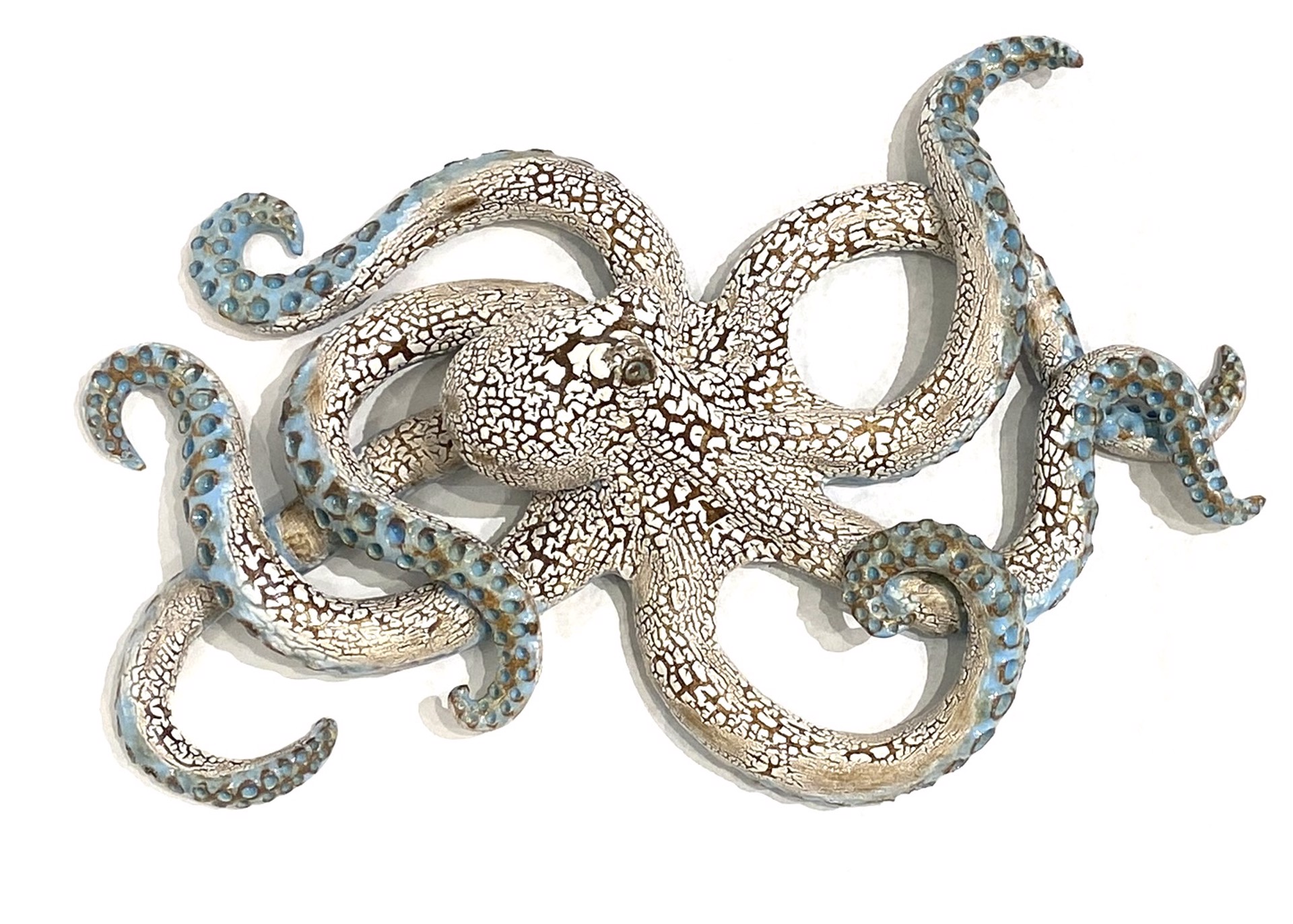 Wall Octopus Side View ~ Caribbean Blue by Shayne Greco