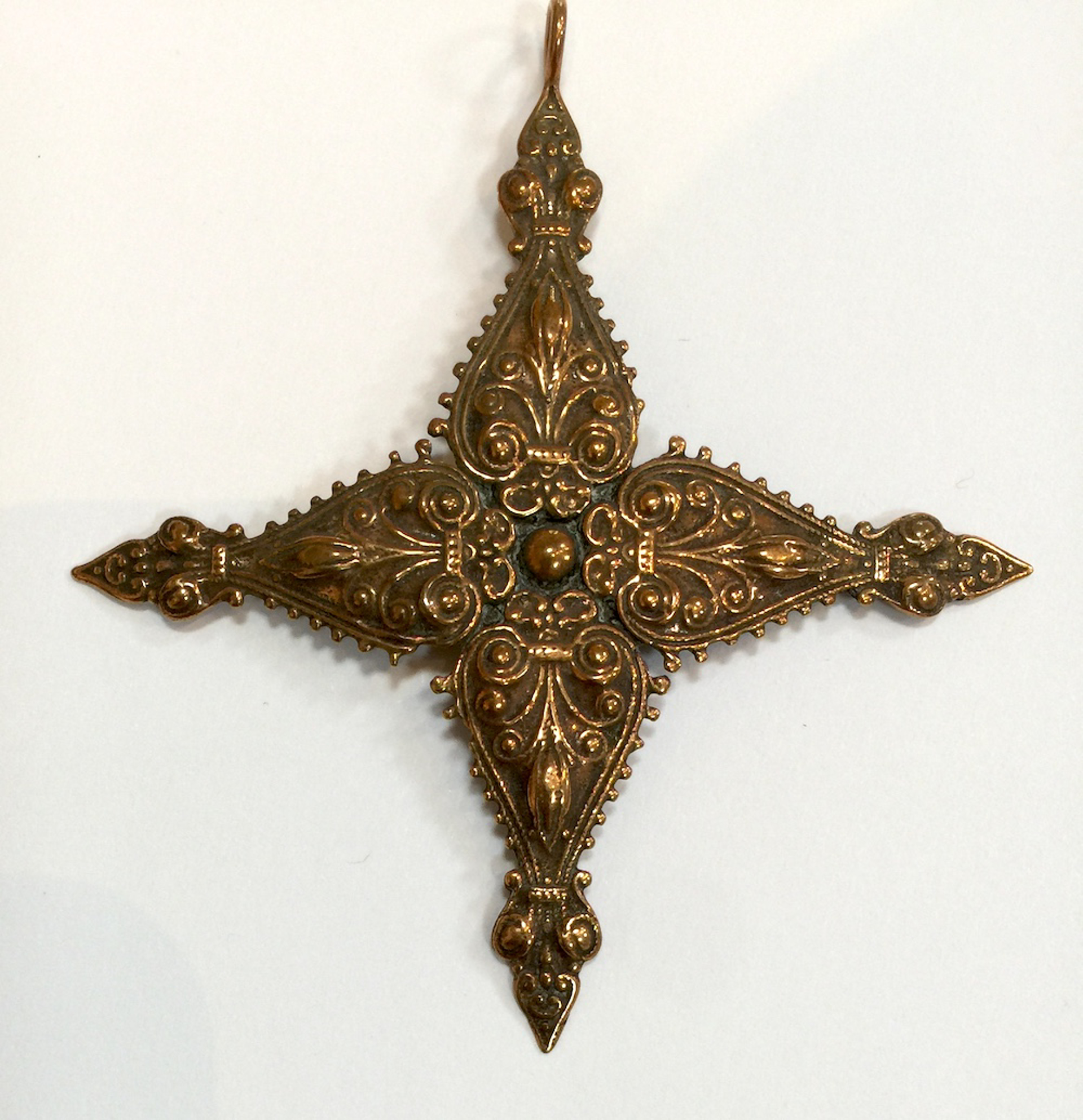 Pendant - Bronze St. Agatha Cross 9236 by Deanne McKeown