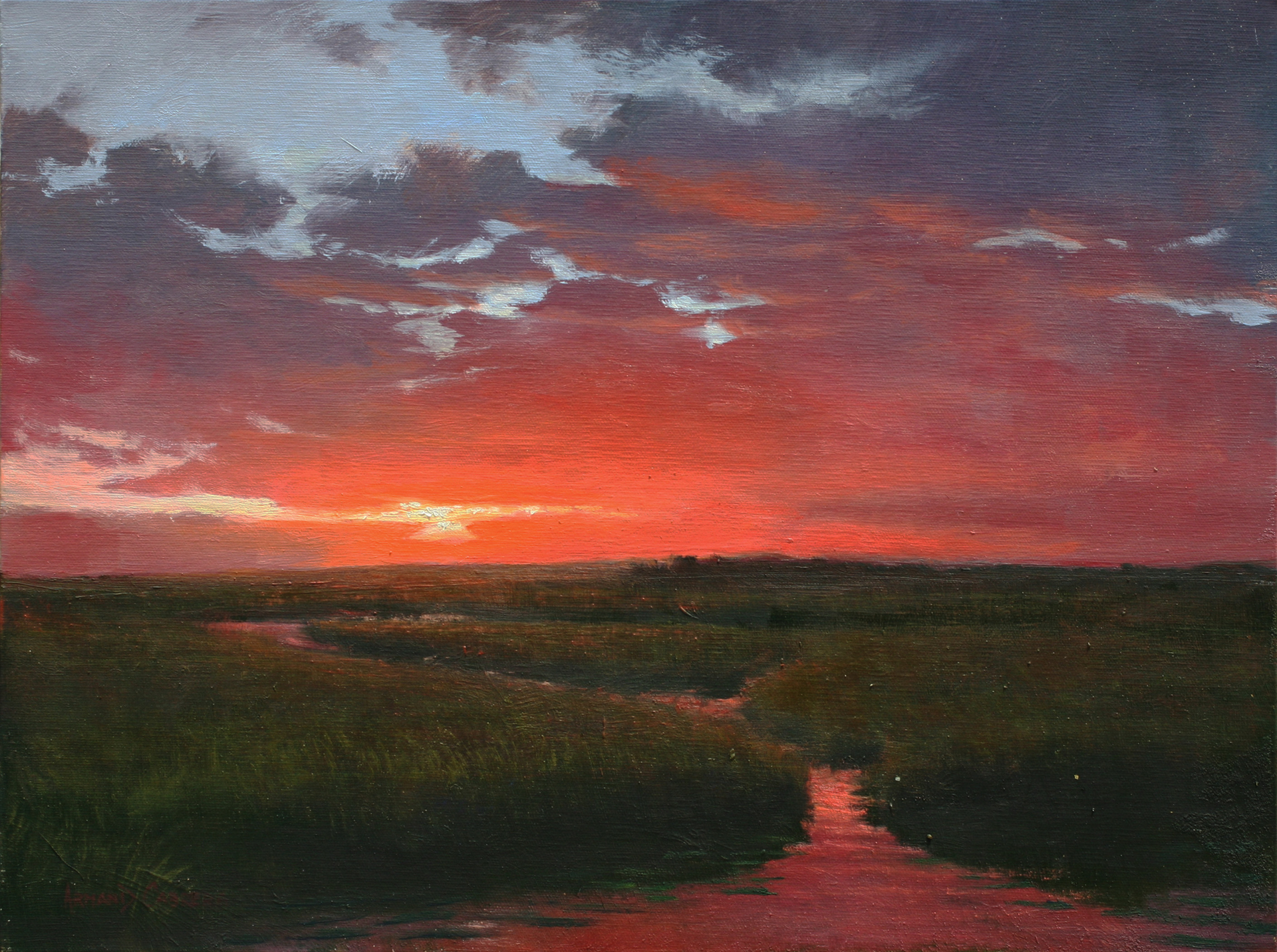Sunset on the Marsh by Armand Cabrera