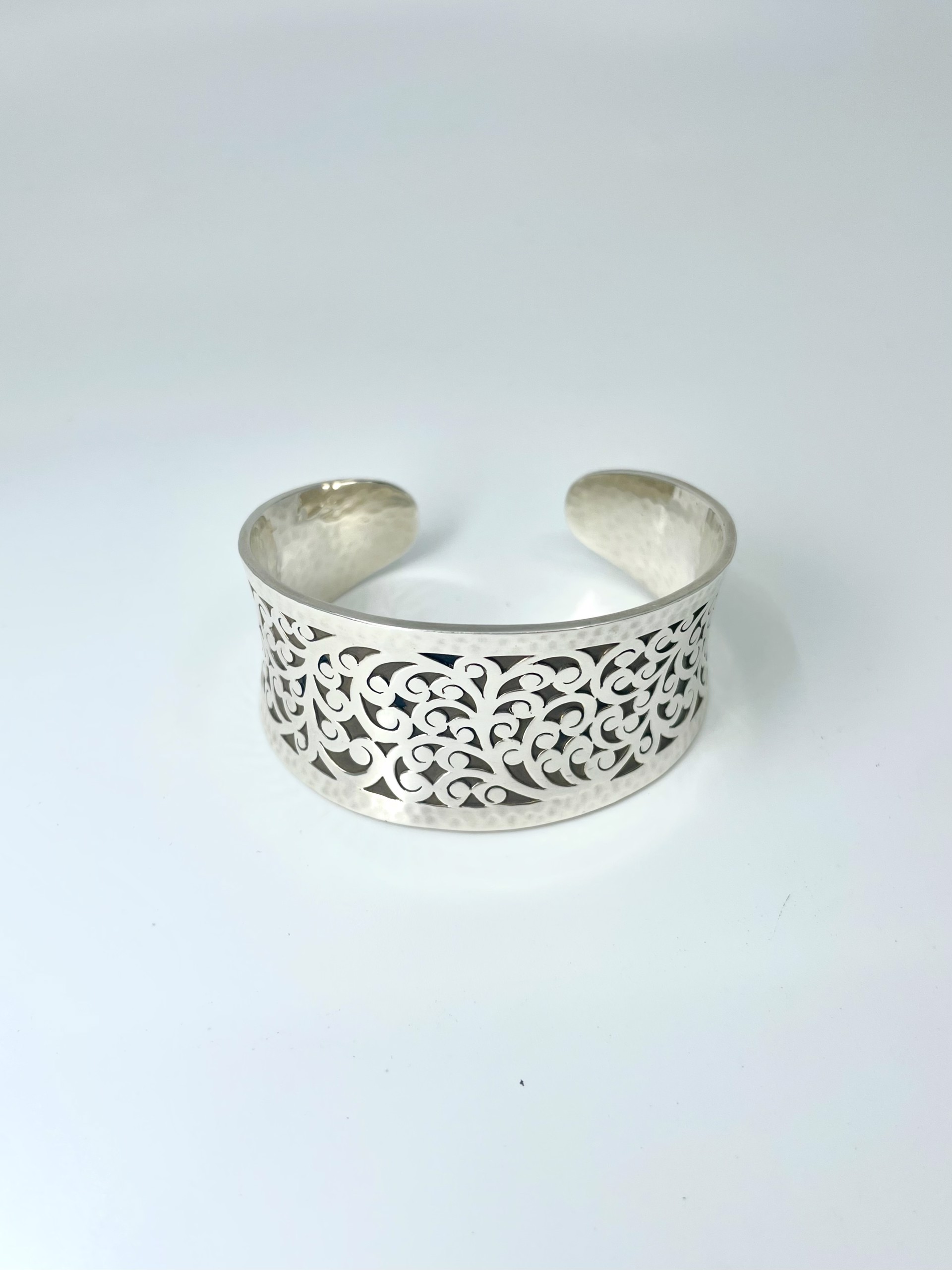 1033 Conclave Scroll Graduated Cuff Bracelet by Lois Hill