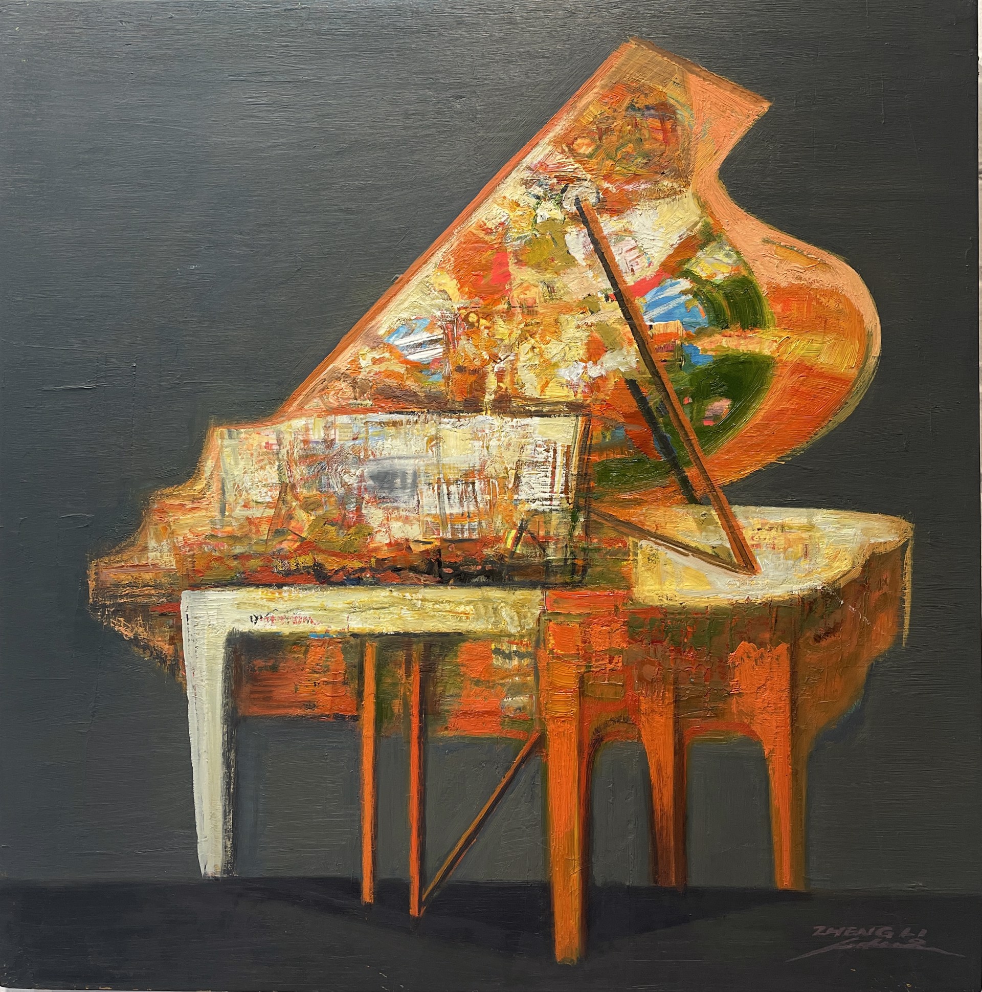 Piano Series Small Dark Grey by ZHENG LI