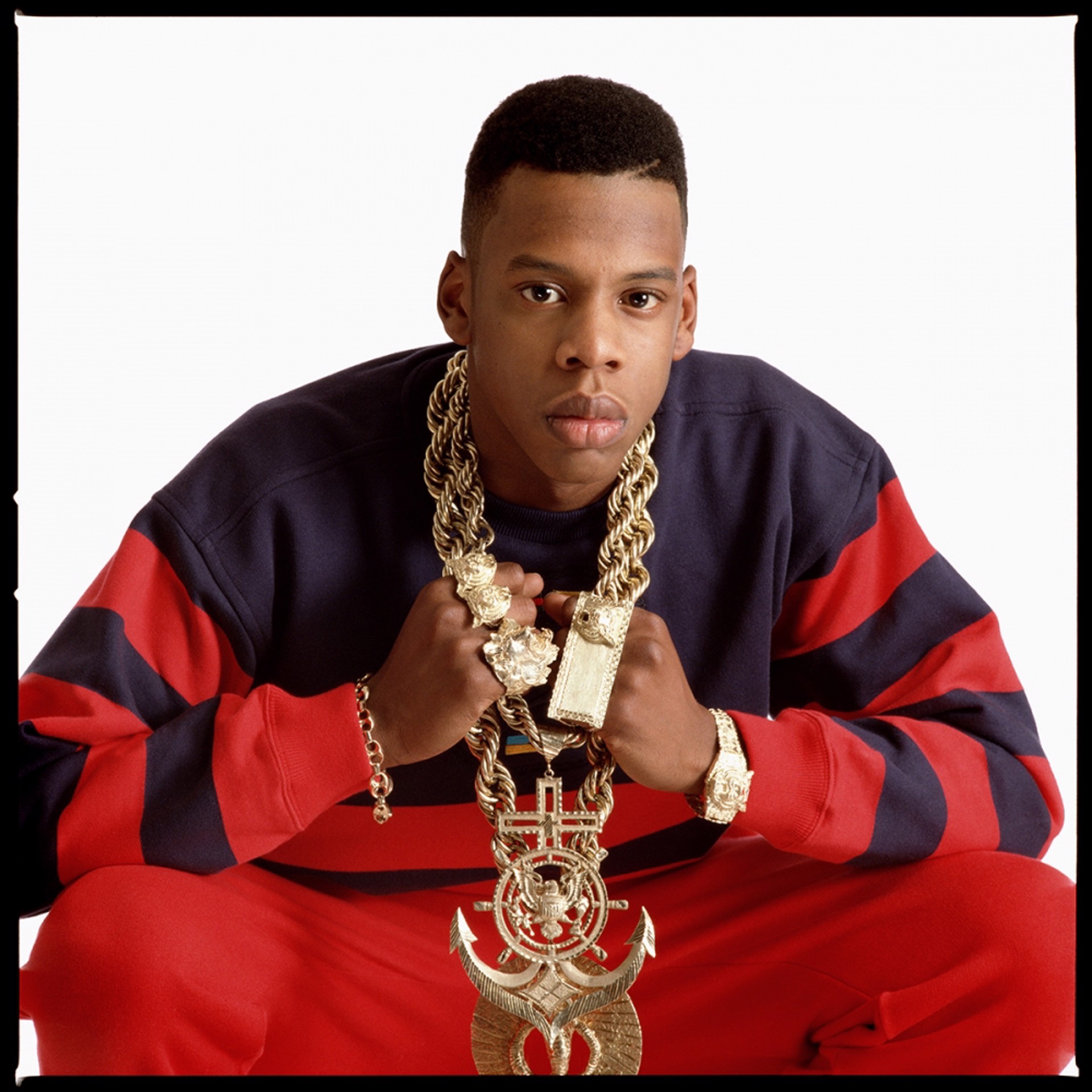 88217 Jay Z Red Sweater 1988 Color by Timothy White