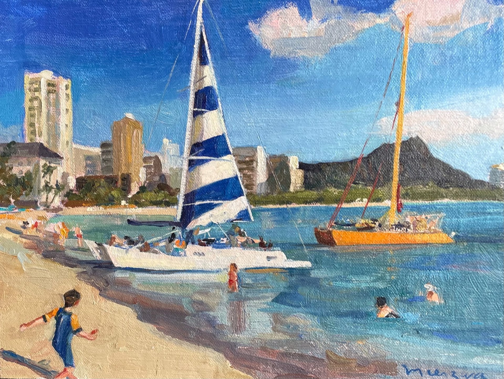 Waikiki Beach by Adrienne Mierzwa