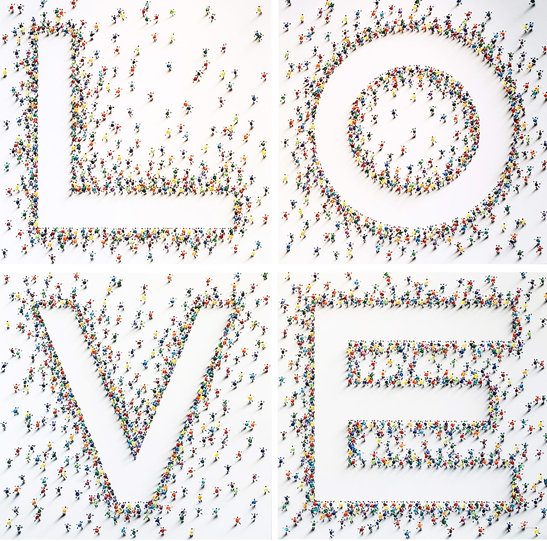 Love (inv) Quadtych by Jane Waterous