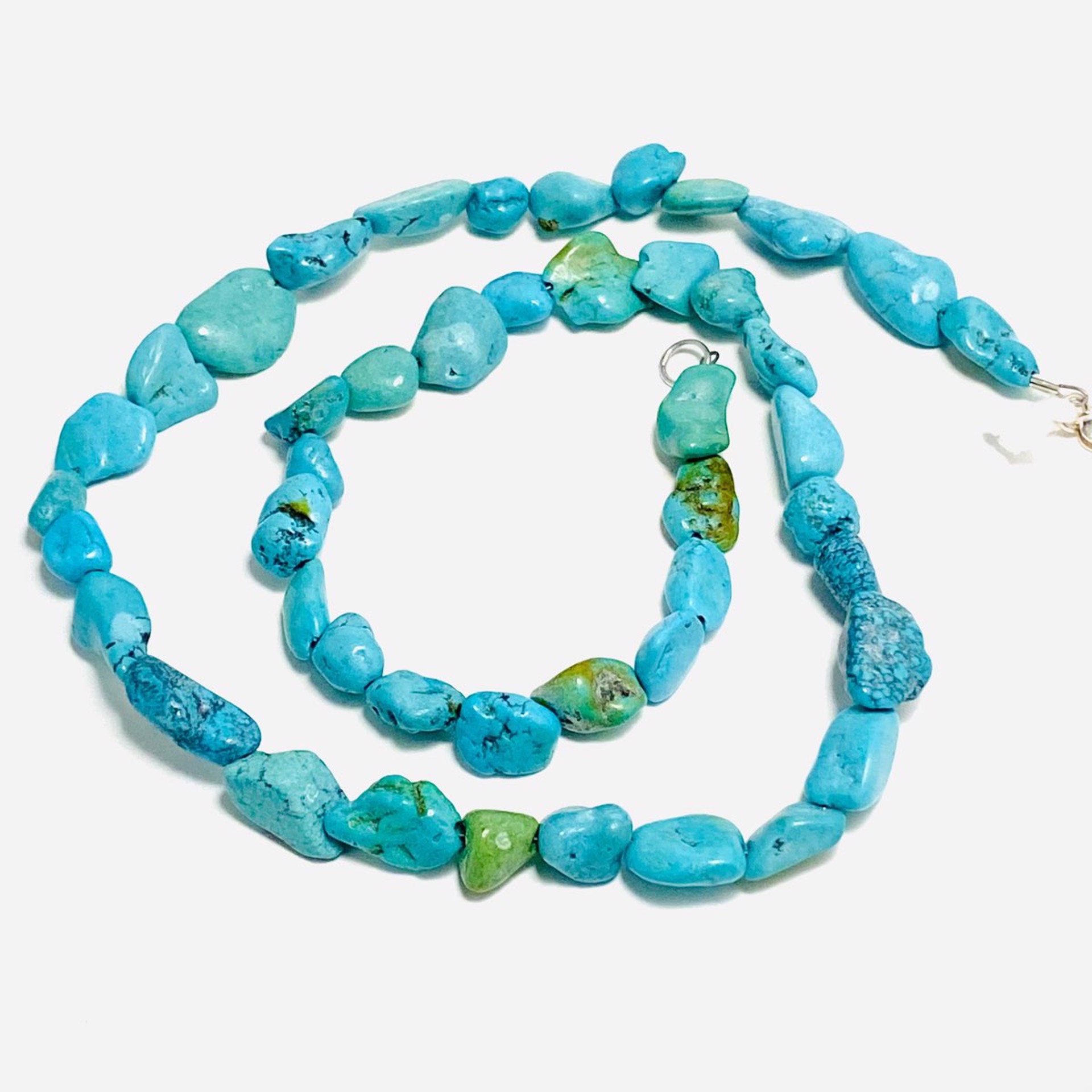 NT22-180 Chunky Turquoise Strand Necklace by Nance Trueworthy