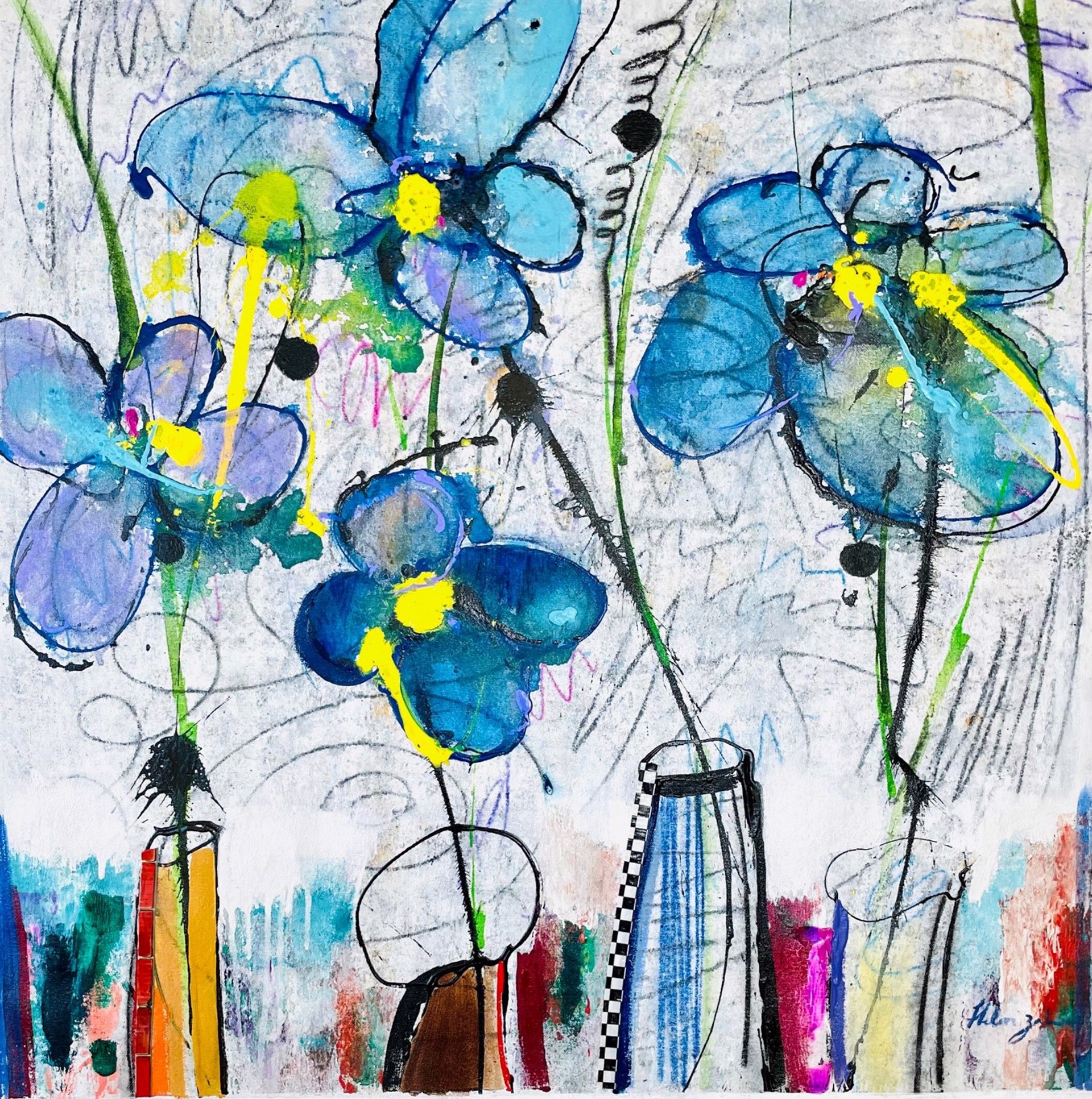 Fleurs Abstracto LIV by Helen Zarin
