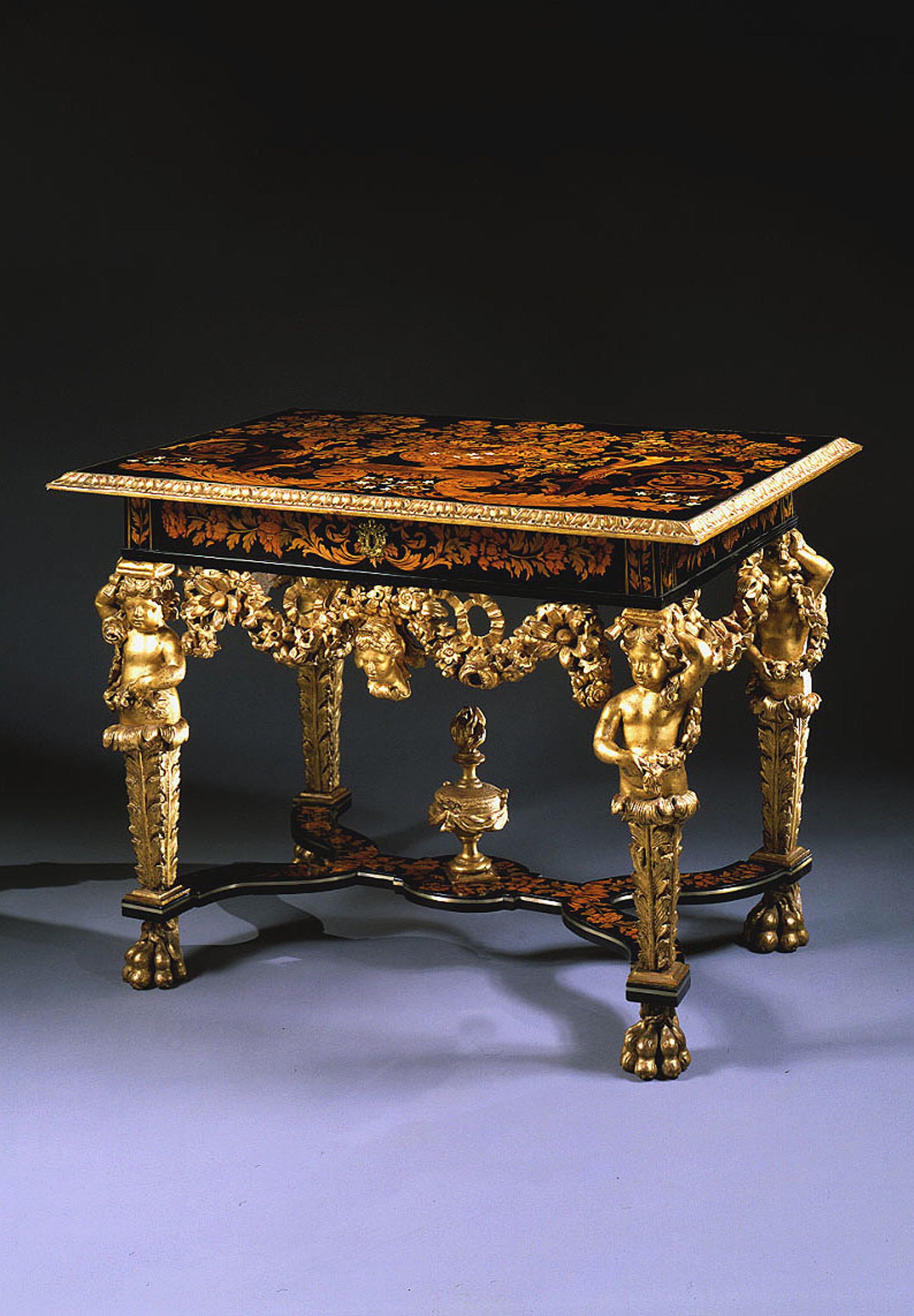LOUIS XIV MARQUETRY TABLE