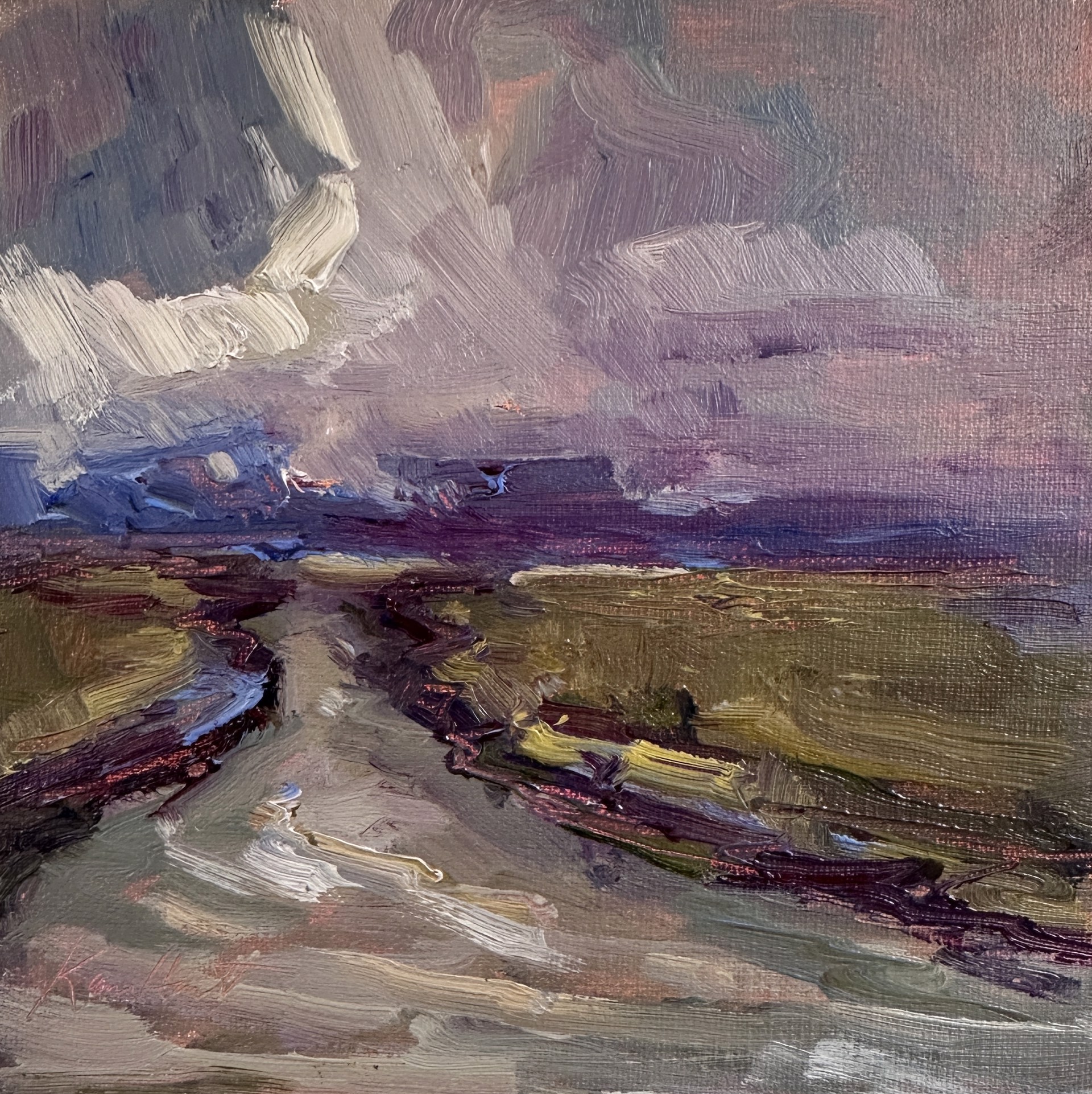"Lavender Skies" original oil painting by Karen Hewitt Hagan