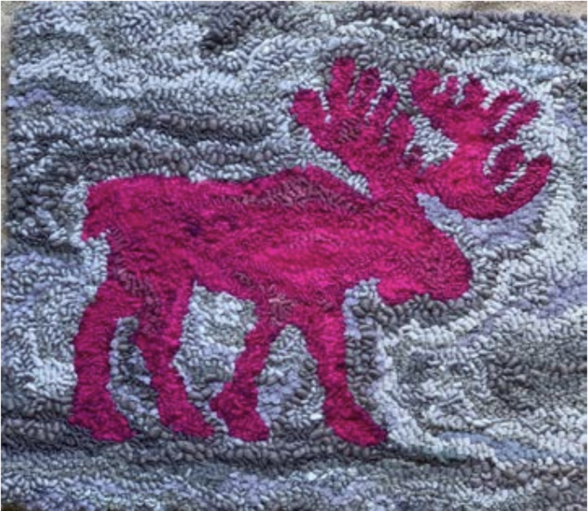Pink Moose Pillow 2 by Linda Smith