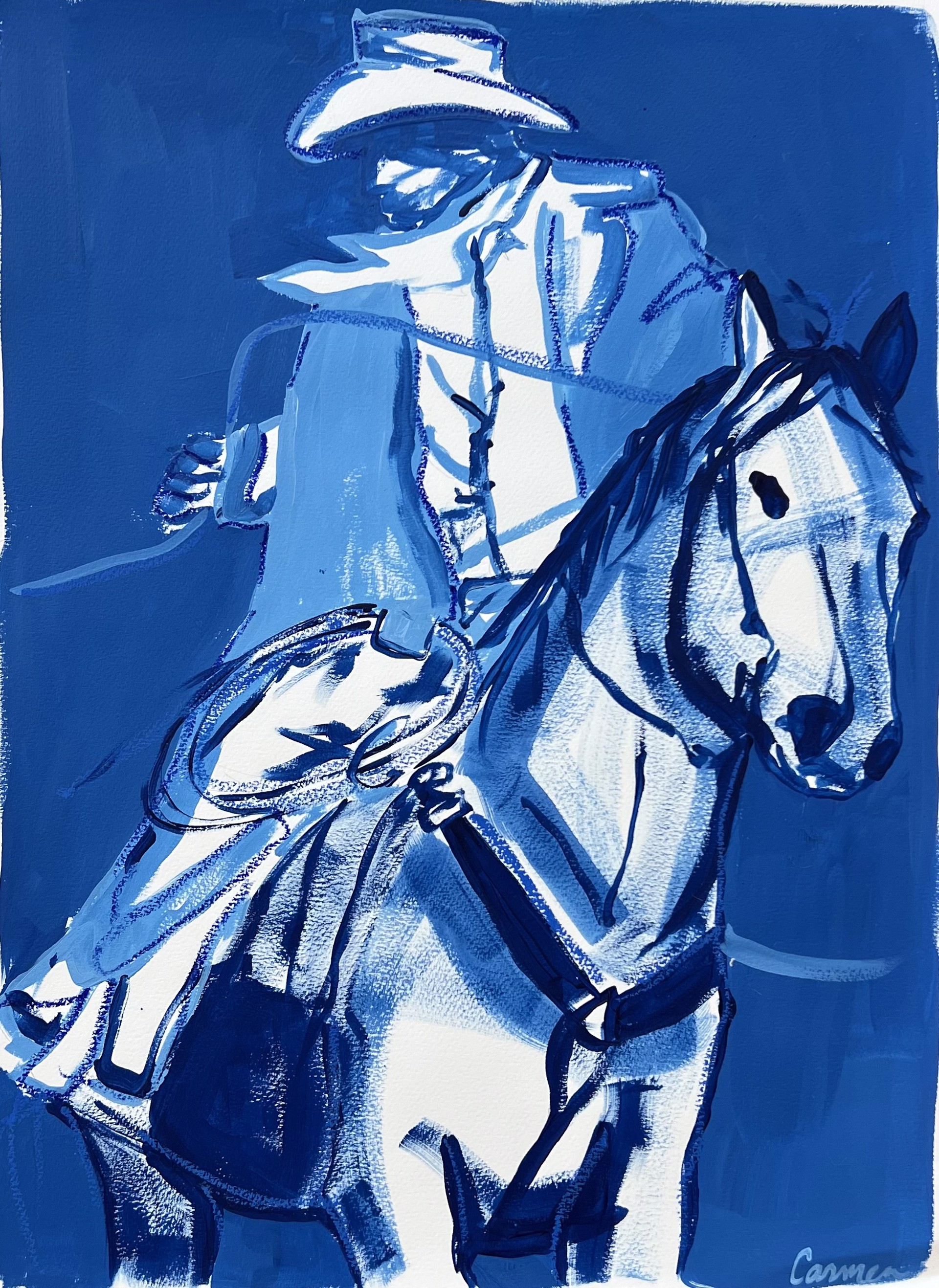 Blue Rodeo I by Carmen Crawford