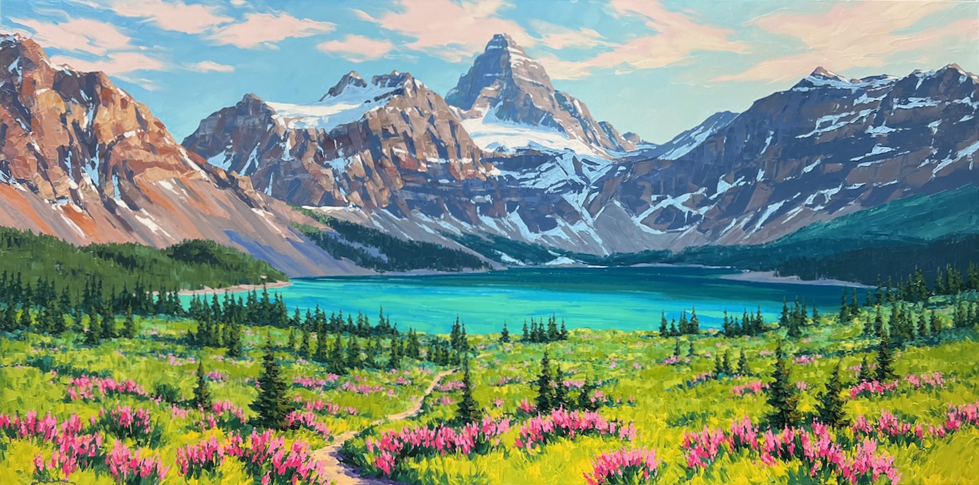 Trail to Magog Lake (Mount Assiniboine) by Robert E Wood | Mountain ...