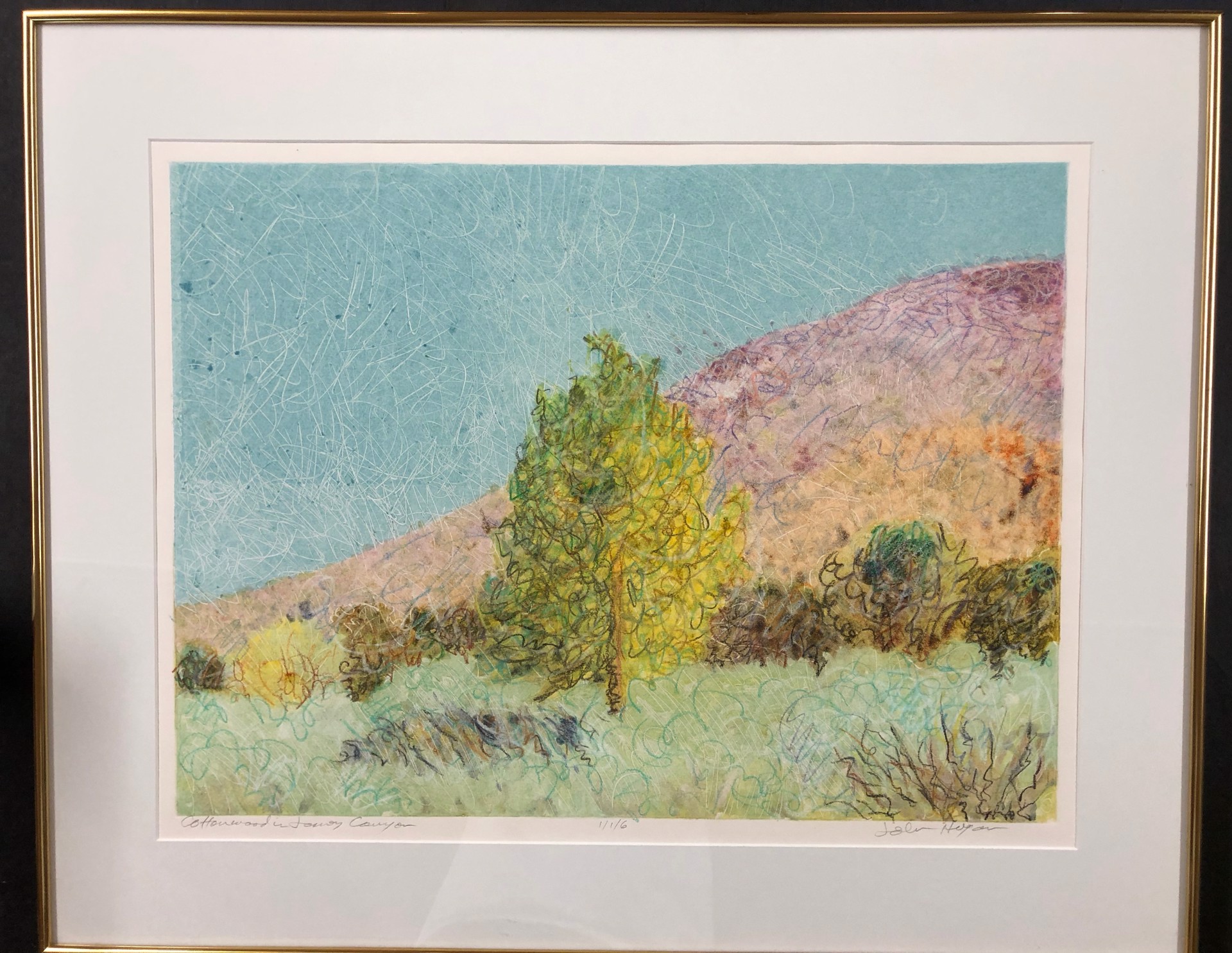 Cotton Wood in Jemez Canyon 1/1/6 by John Hogan