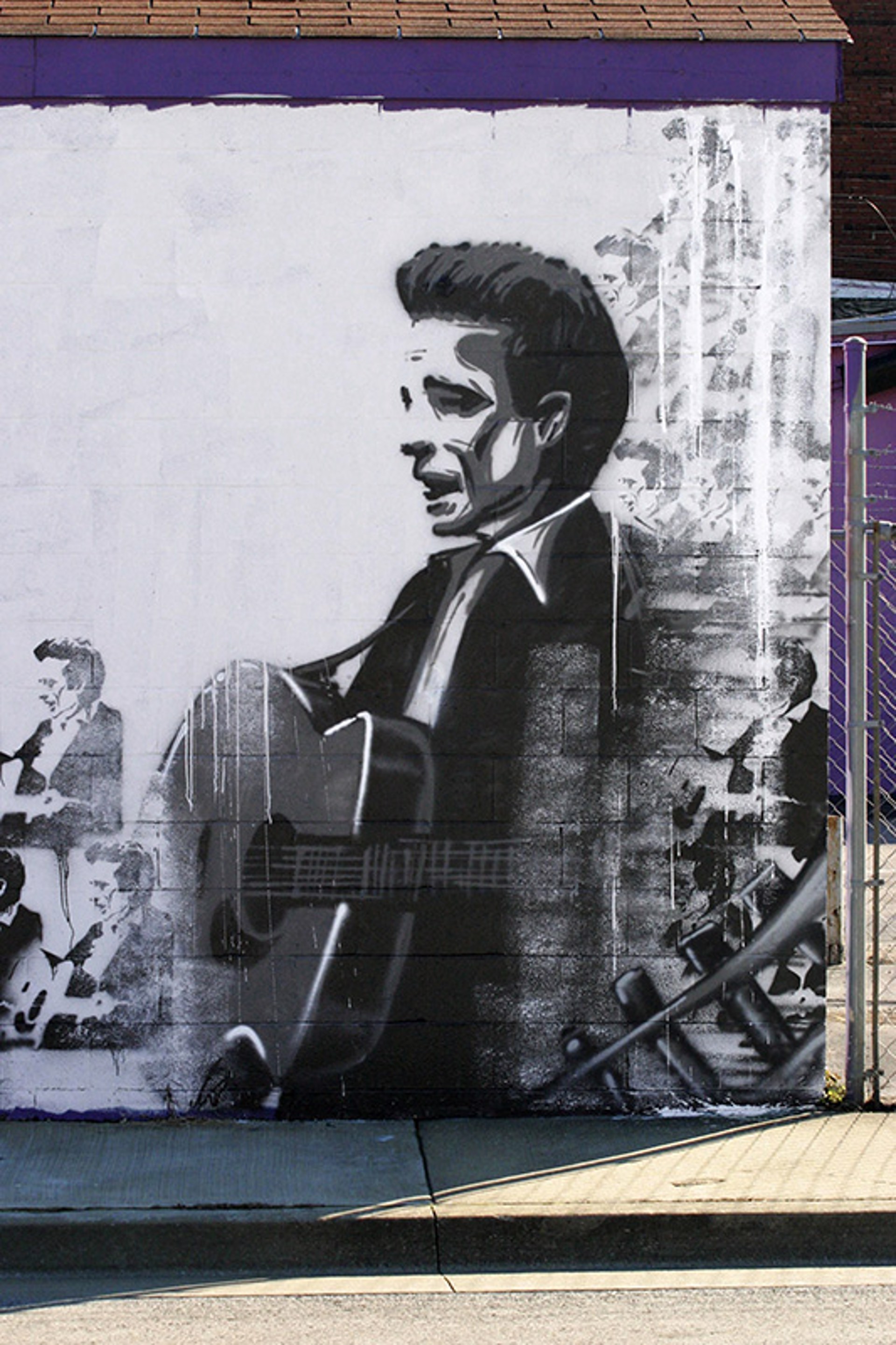 Johnny Cash and Guitar by Jerry Park