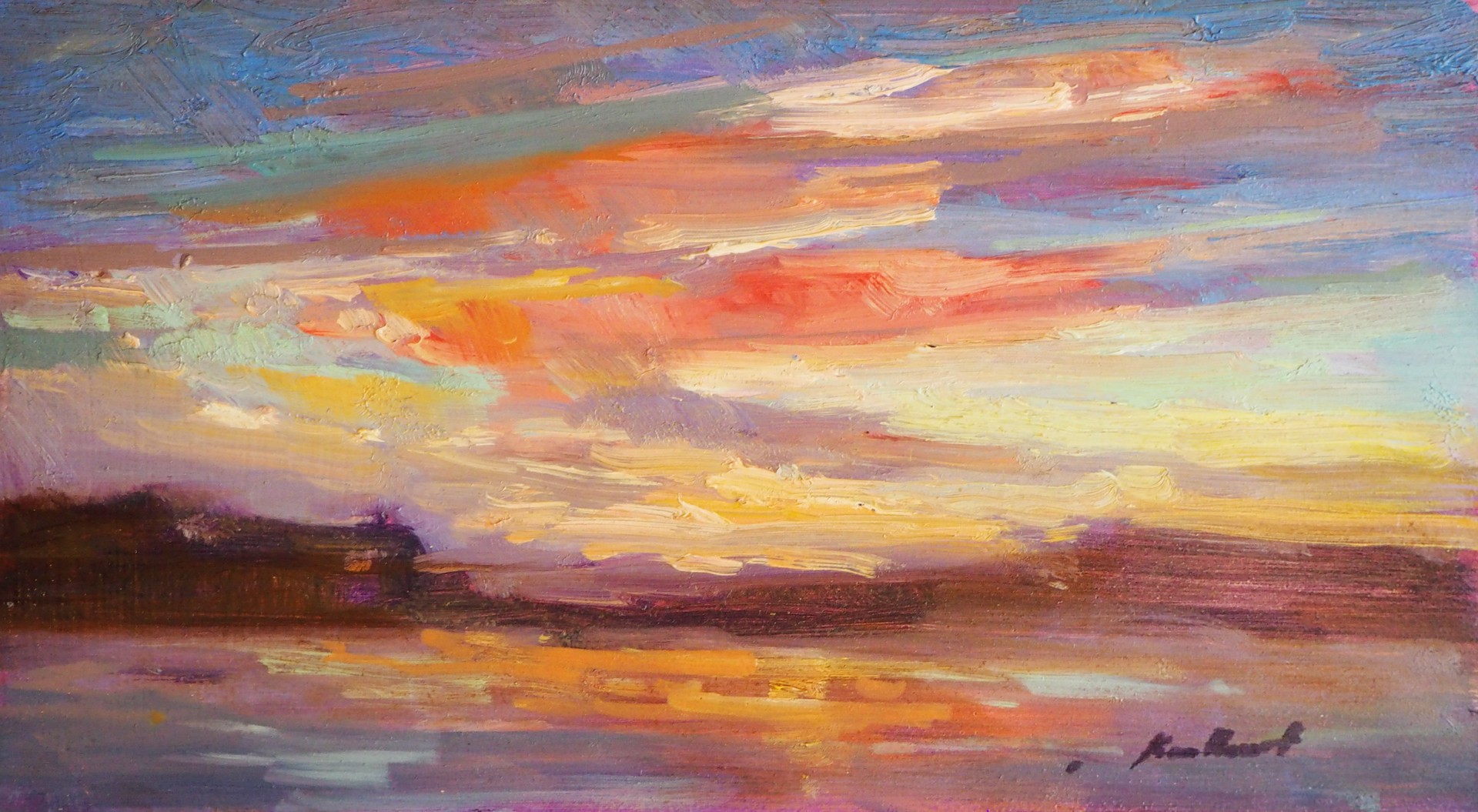 Fiery Sunset by Karen Hewitt Hagan