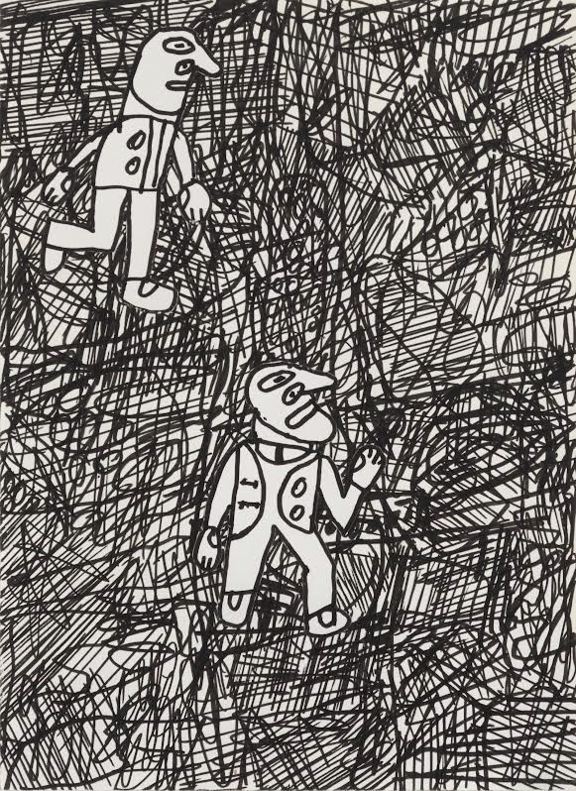 Paysage avec 2 Personnages by Jean Dubuffet