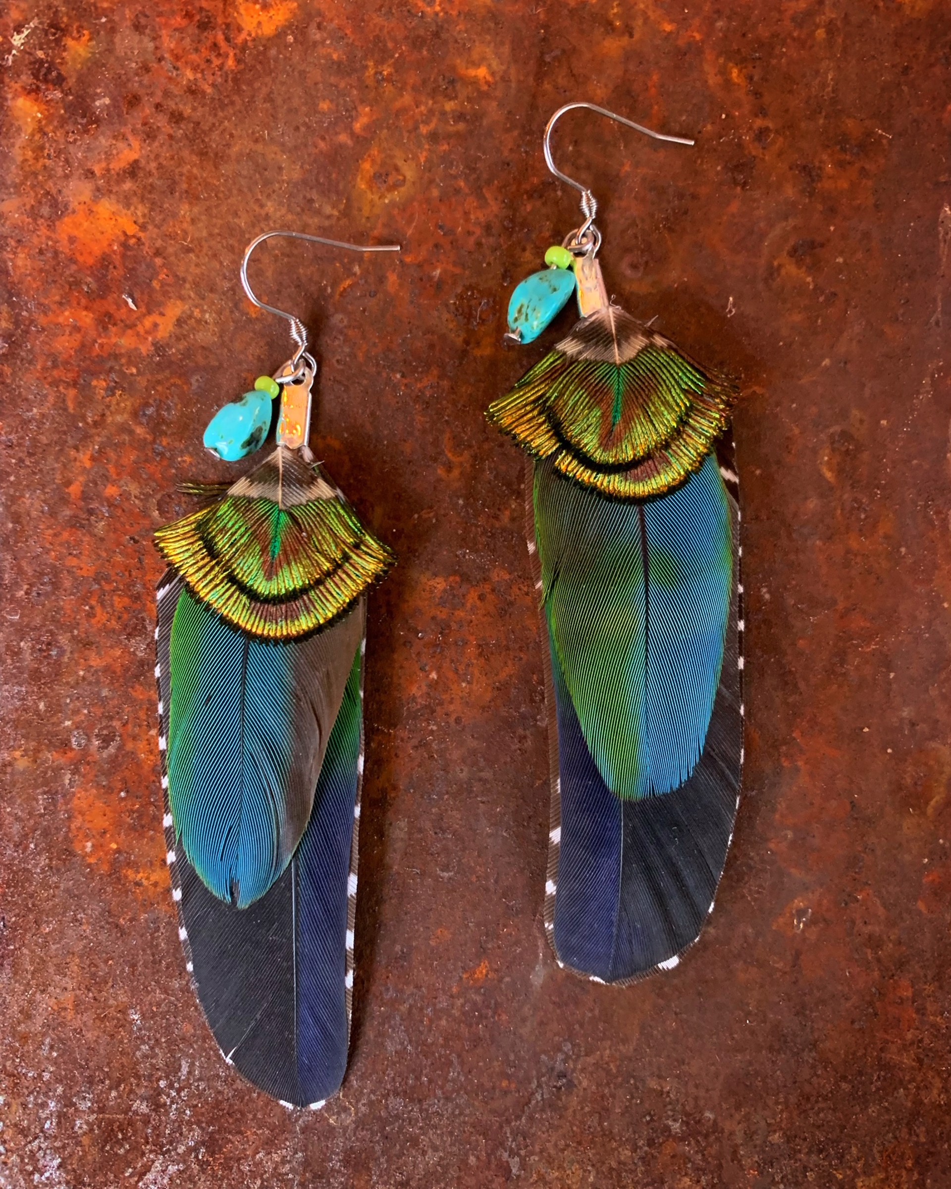 K791 Parrot Earrings by Kelly Ormsby