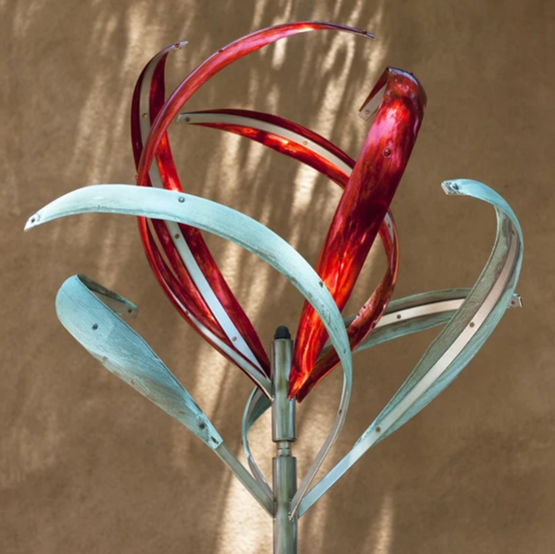 Iris 2 - Available in Colors & Pole Sizes by Mark White Wind Sculpture