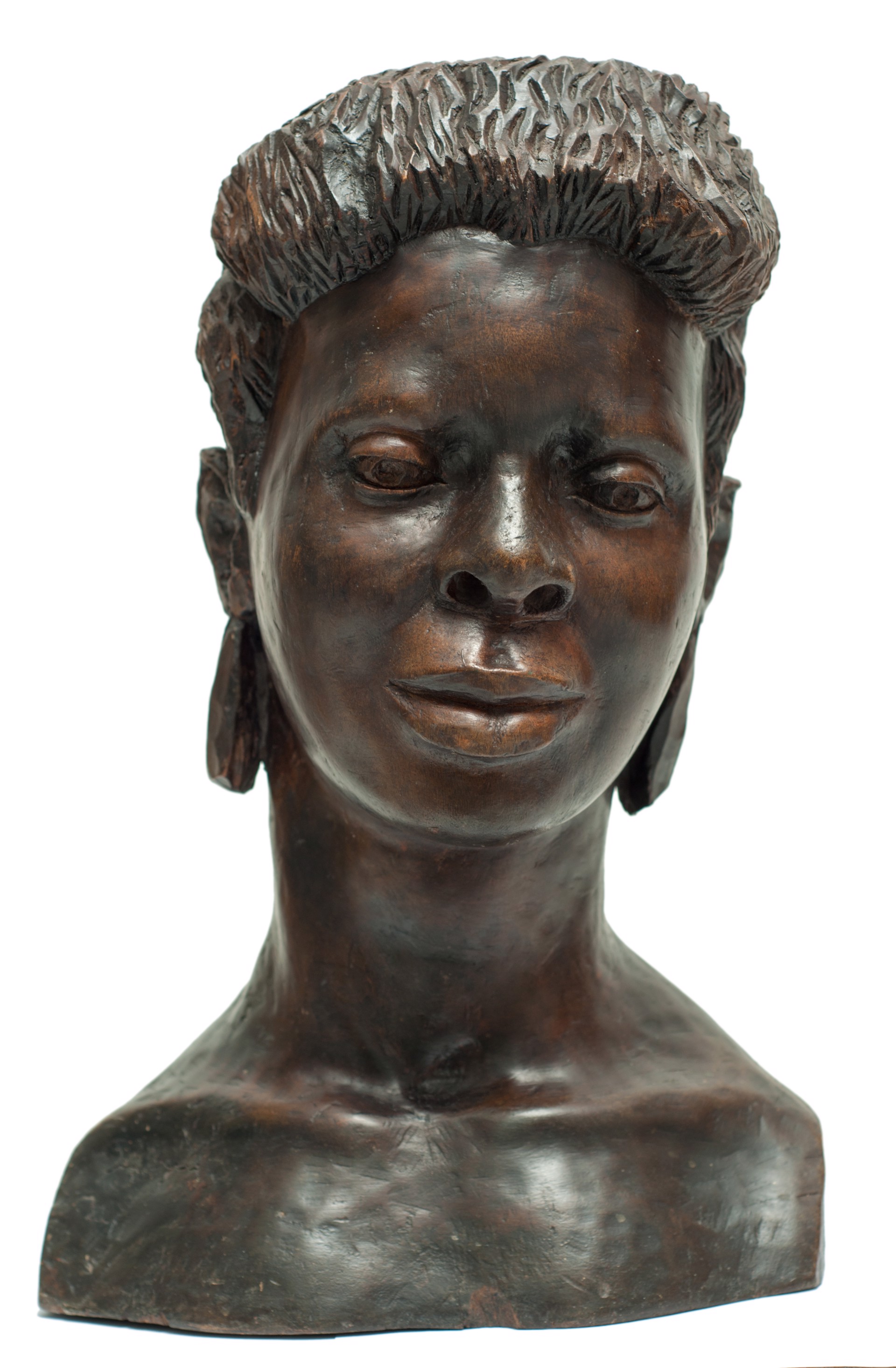 Pensive Bust #8-1-11GSN by Joseph & Jean-Baptiste Maurice (Haitian, 1932-Joseph died in 1977)