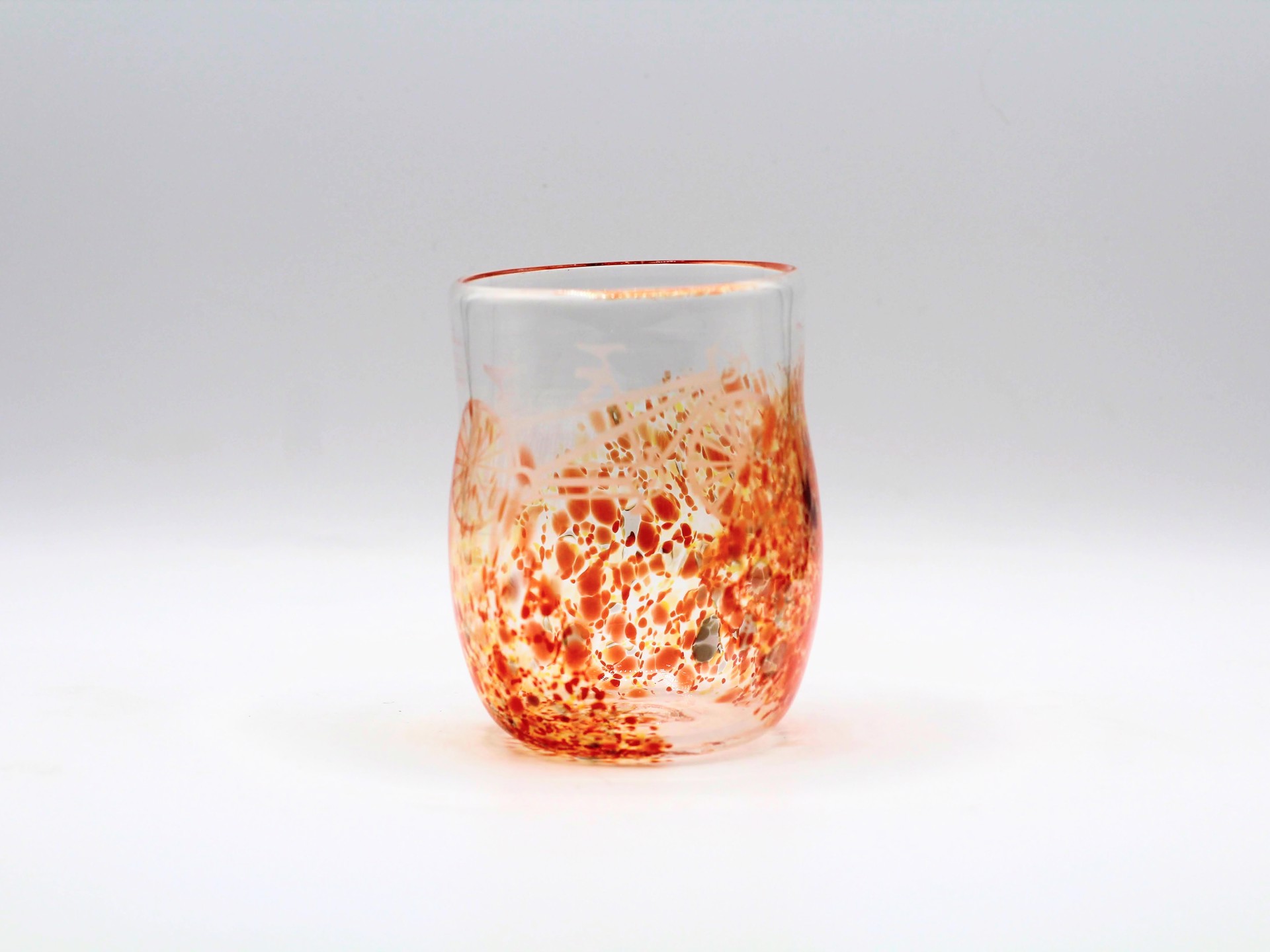 Bicycle Hand Blown Glass Cup - Orange by Katie Sisum