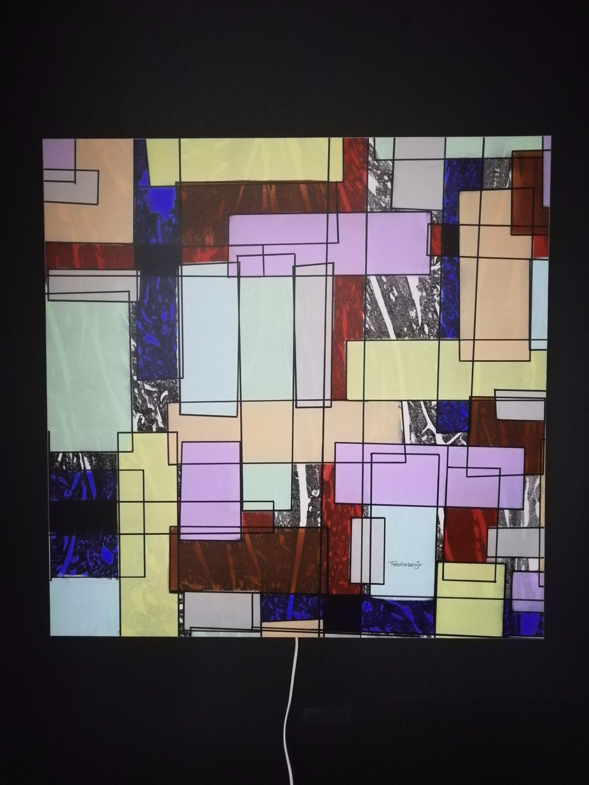 'Pieces', wall object square by Ferdi de Bruijn