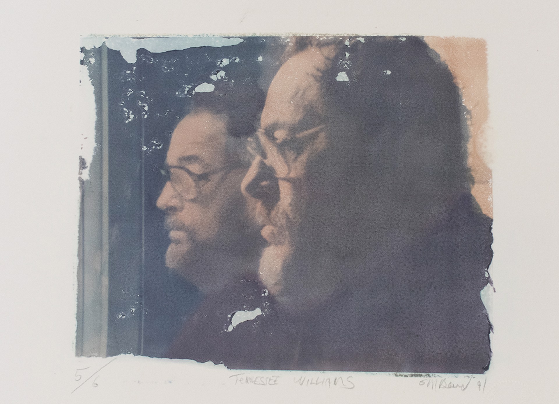 Polaroid Transfer #15 (Tennessee Williams) by Mark Beard