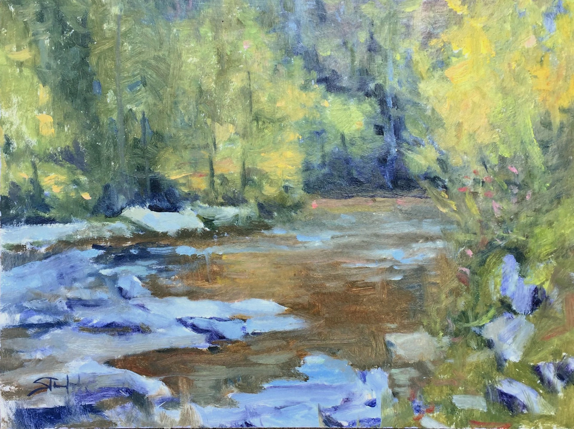 Toccoa River, Fall by John Stanford