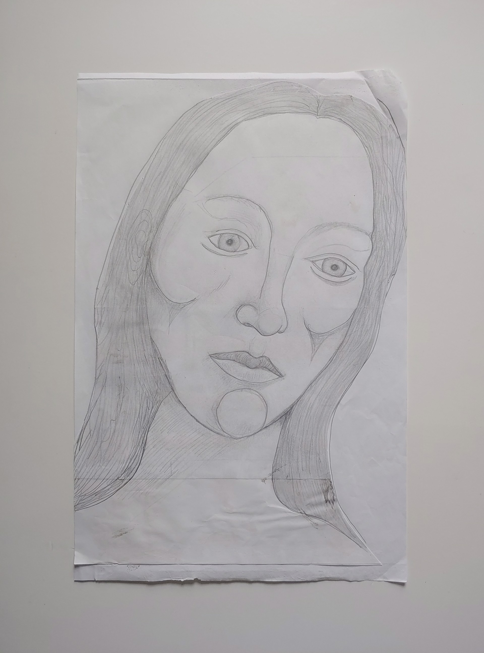 Woman's Portrait in Graphite - Drawing by David Amdur