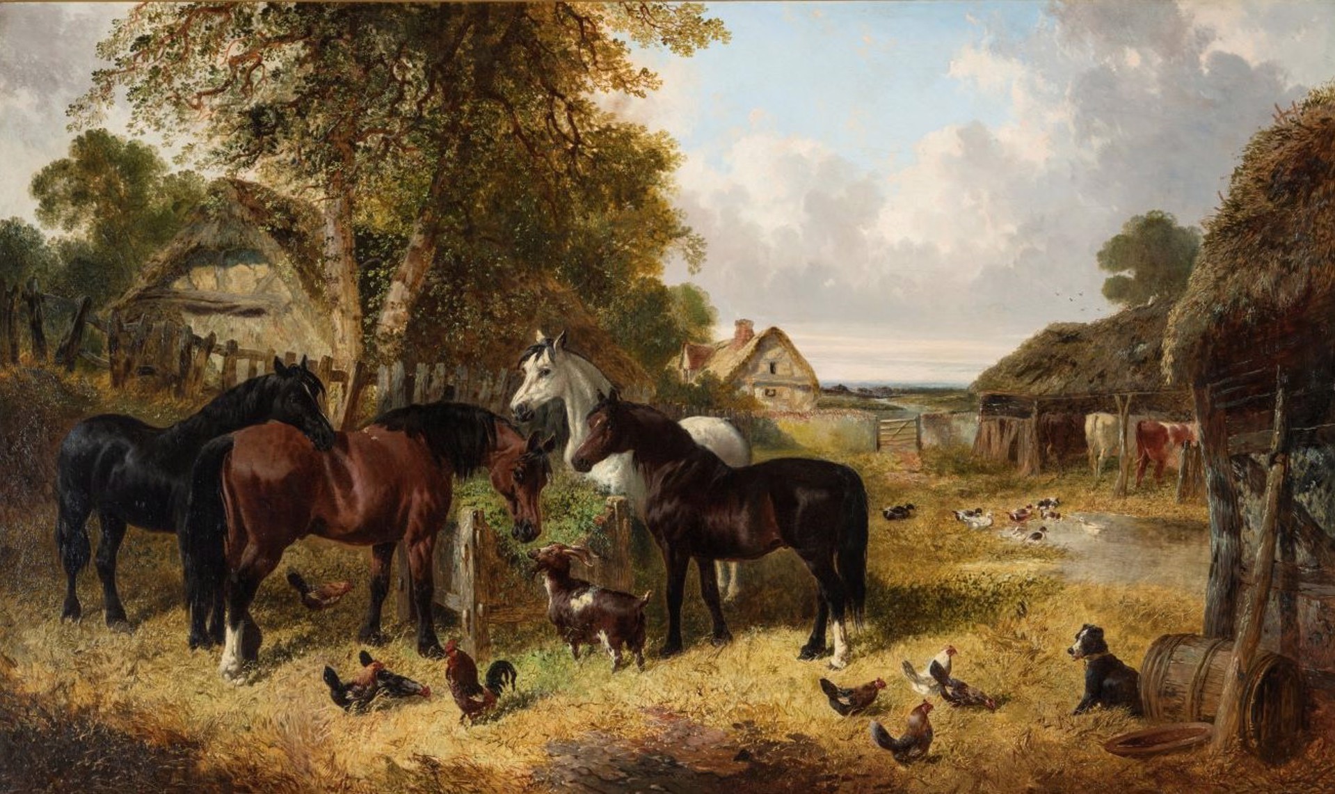 In the Farmyard by John Frederick Herring, Sr.