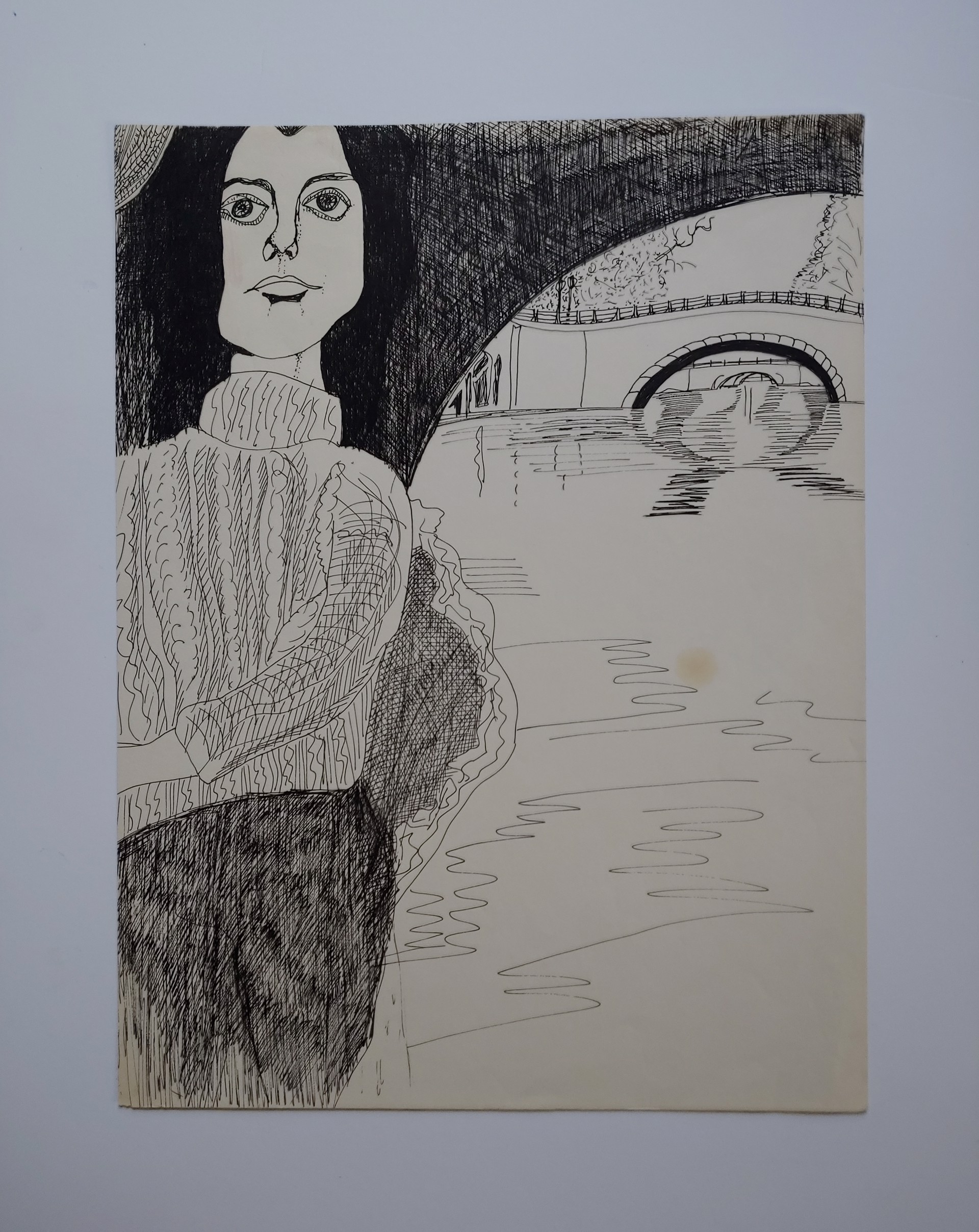 Riverboat Portrait - Drawing by David Amdur