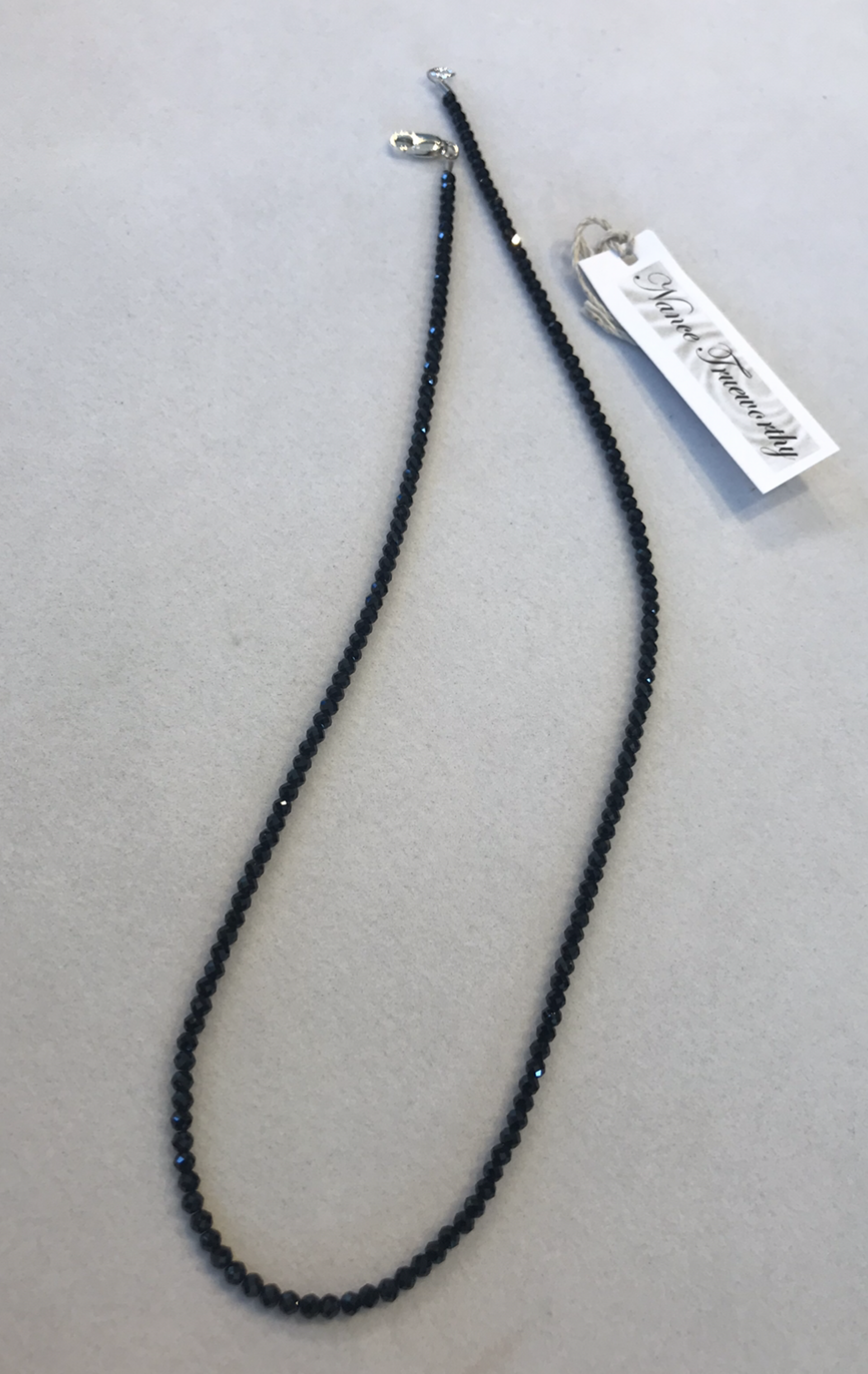 NT spcl order PN black spinel necklace by Nance Trueworthy
