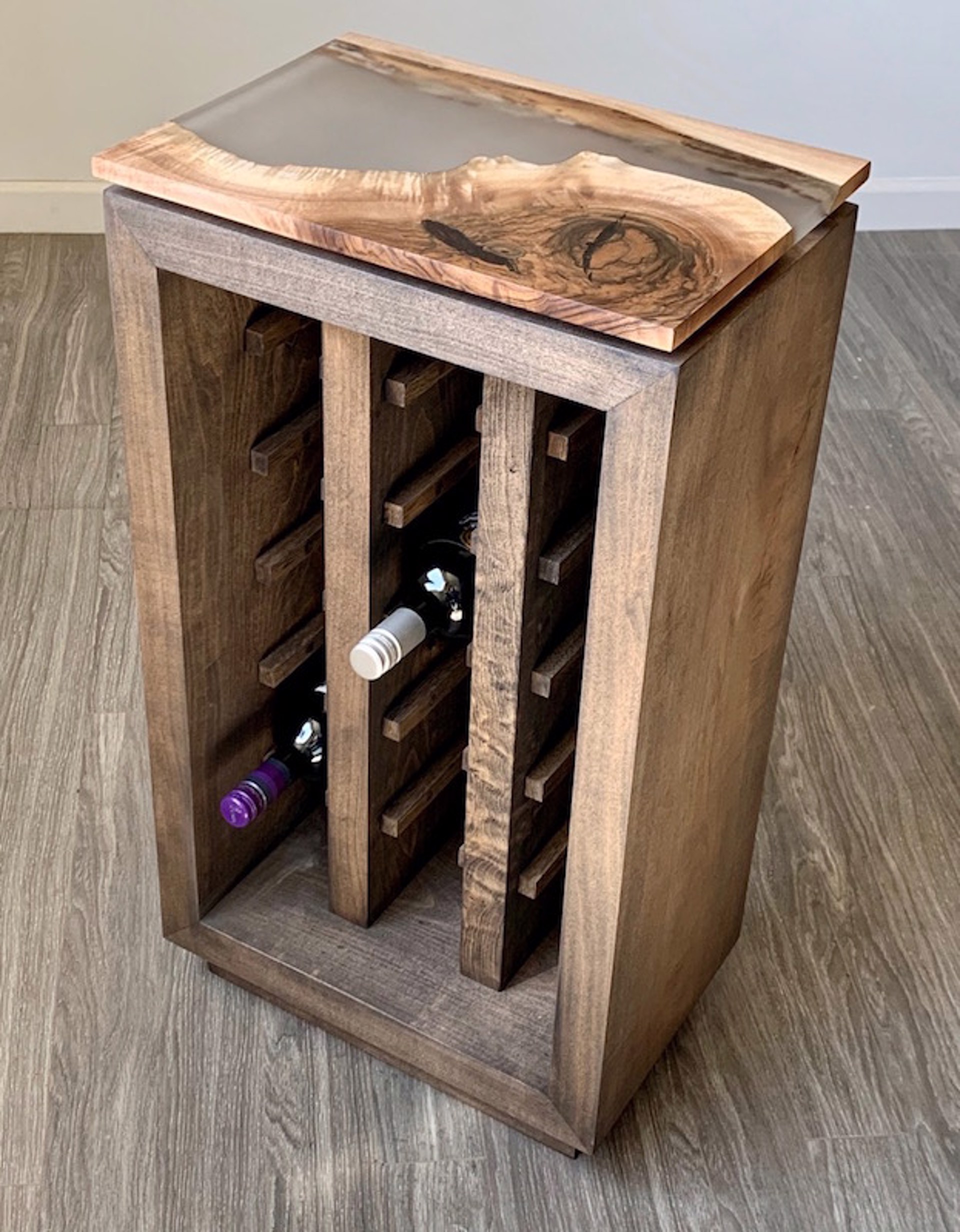 Wine Rack - Wood/Resin by Benjamin McLaughlin