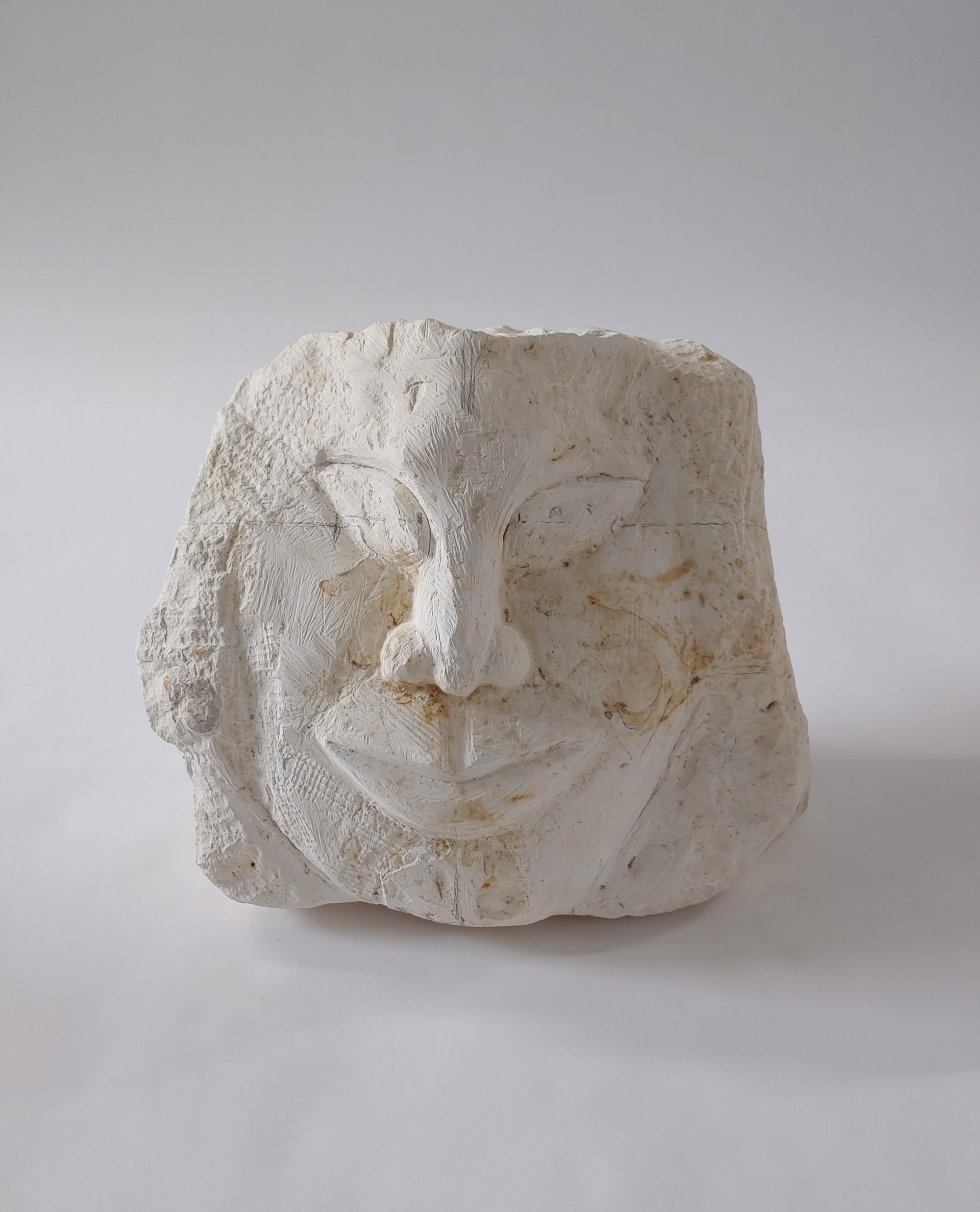 Face - Stone Sculpture, unfinished by David Amdur