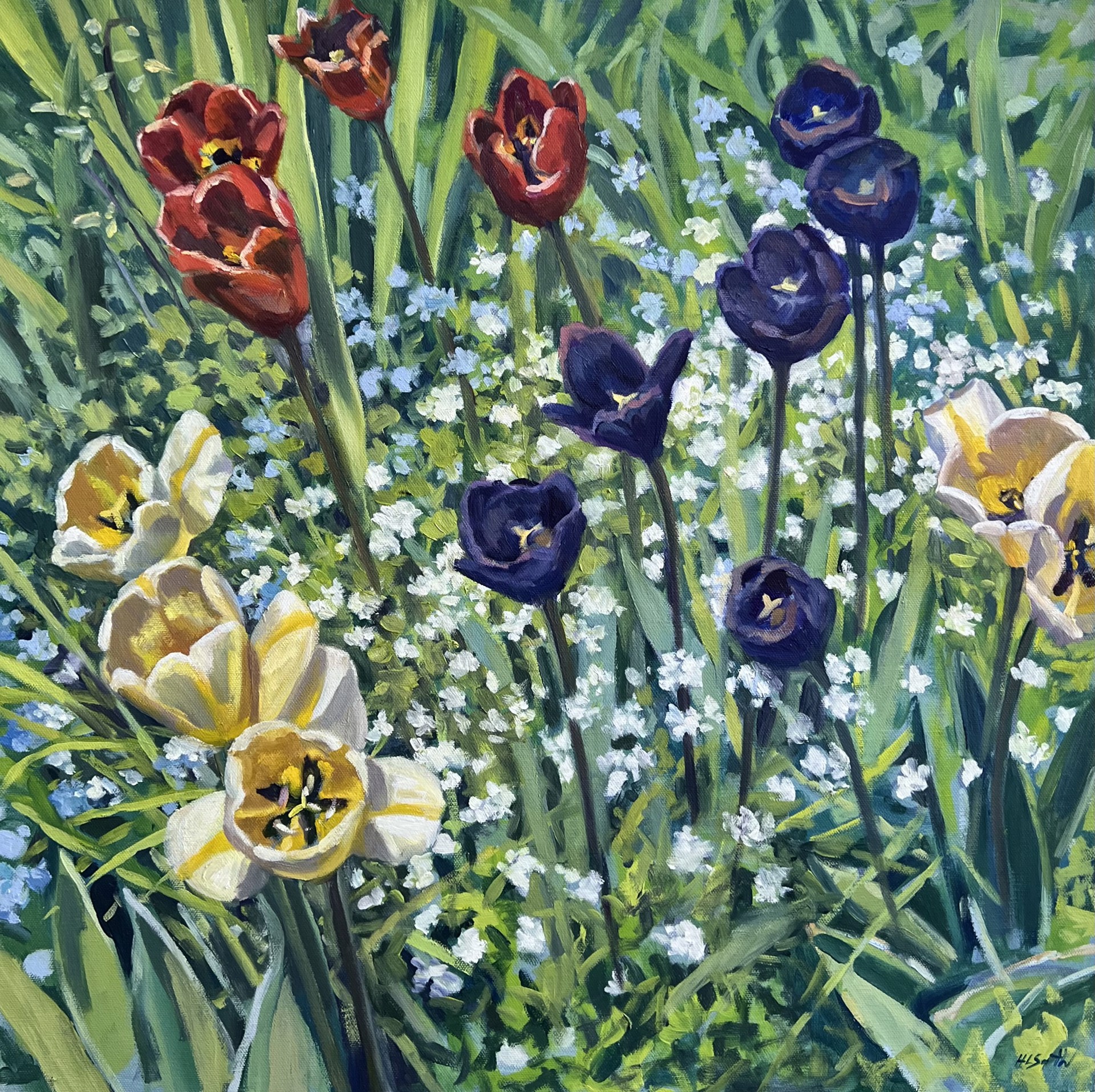 Tulips and Forget Me Nots by Holly L. Smith