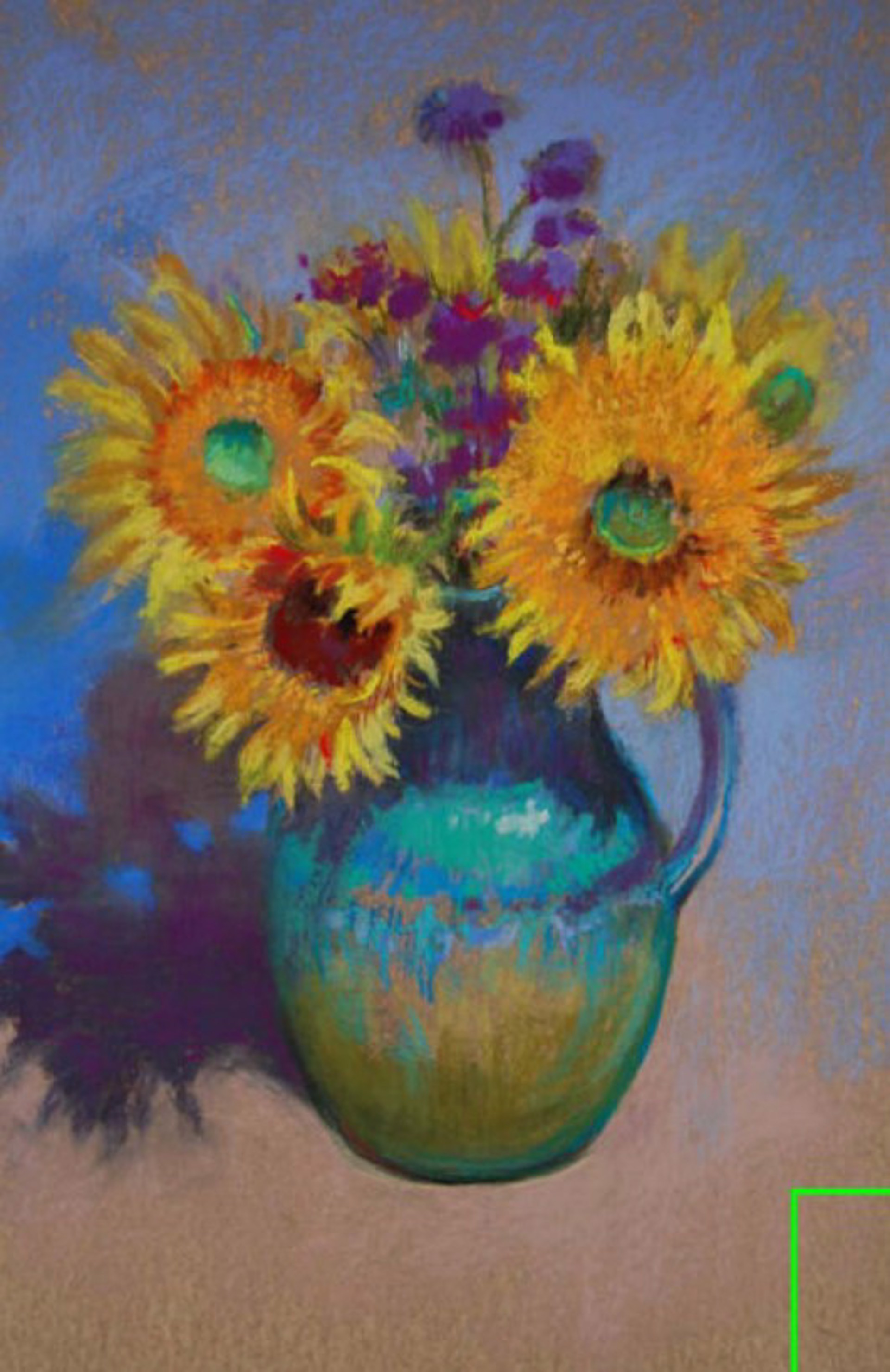 Sunflowers in the Pottery Vase by Linda Richichi