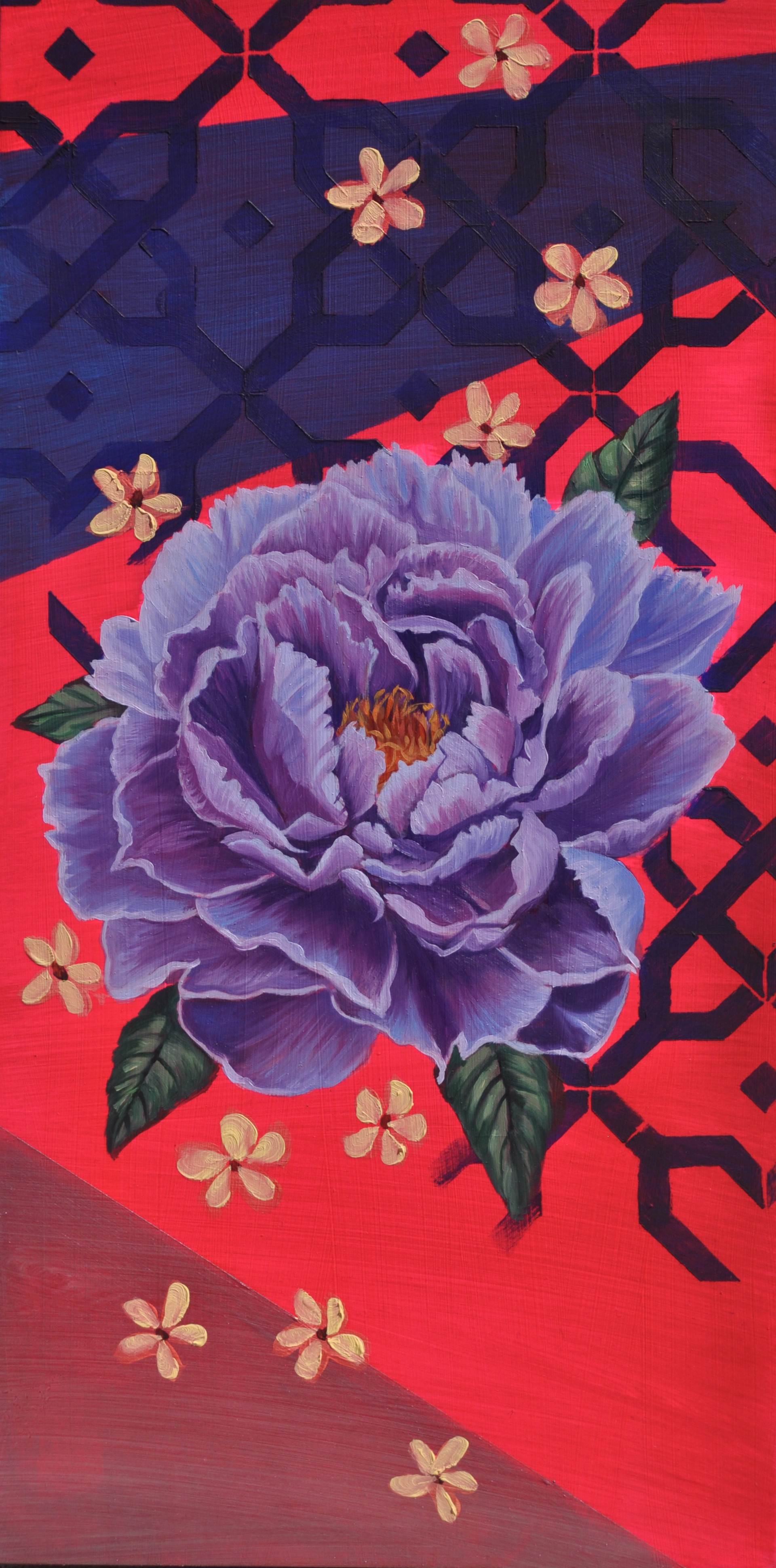 Purple Flower with Lattice by Robin Hextrum